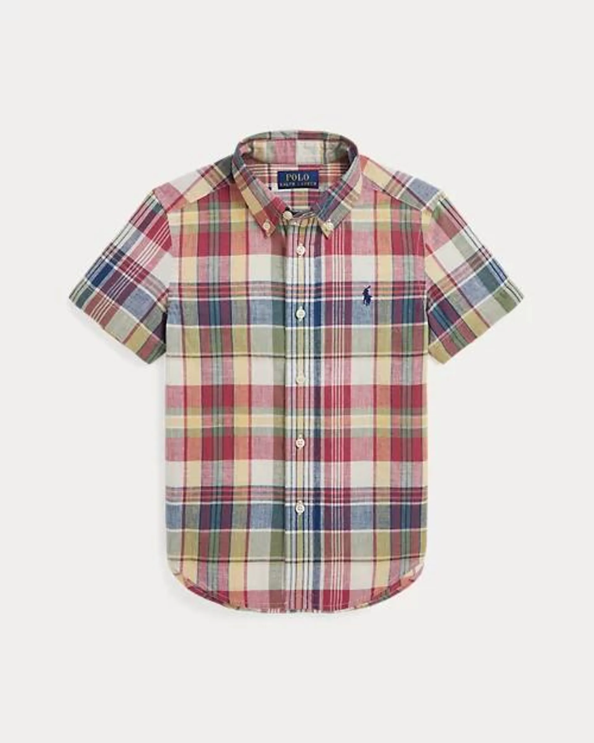 Cotton Madras Short-Sleeve Shirt