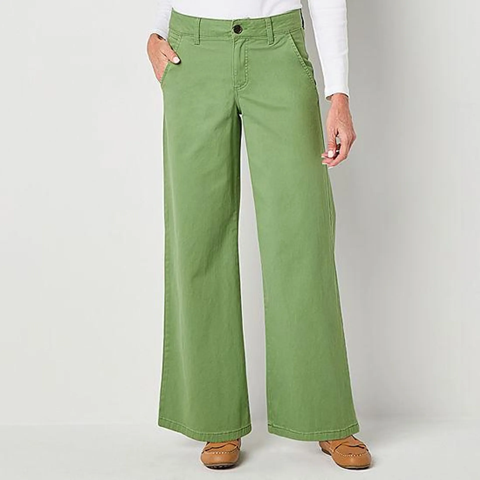 new! St. John's Bay-Tall Regular Fit Wide Leg Trouser