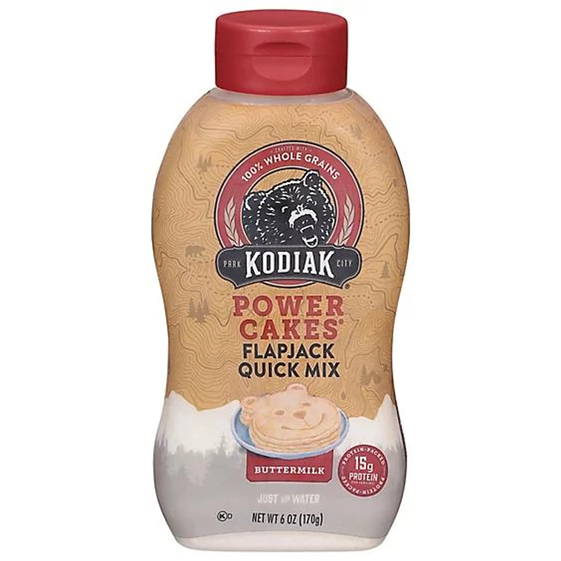 Kodiak Quick Mix Buttermilk Flapjack & Waffle Mix Bottle - 6 Oz