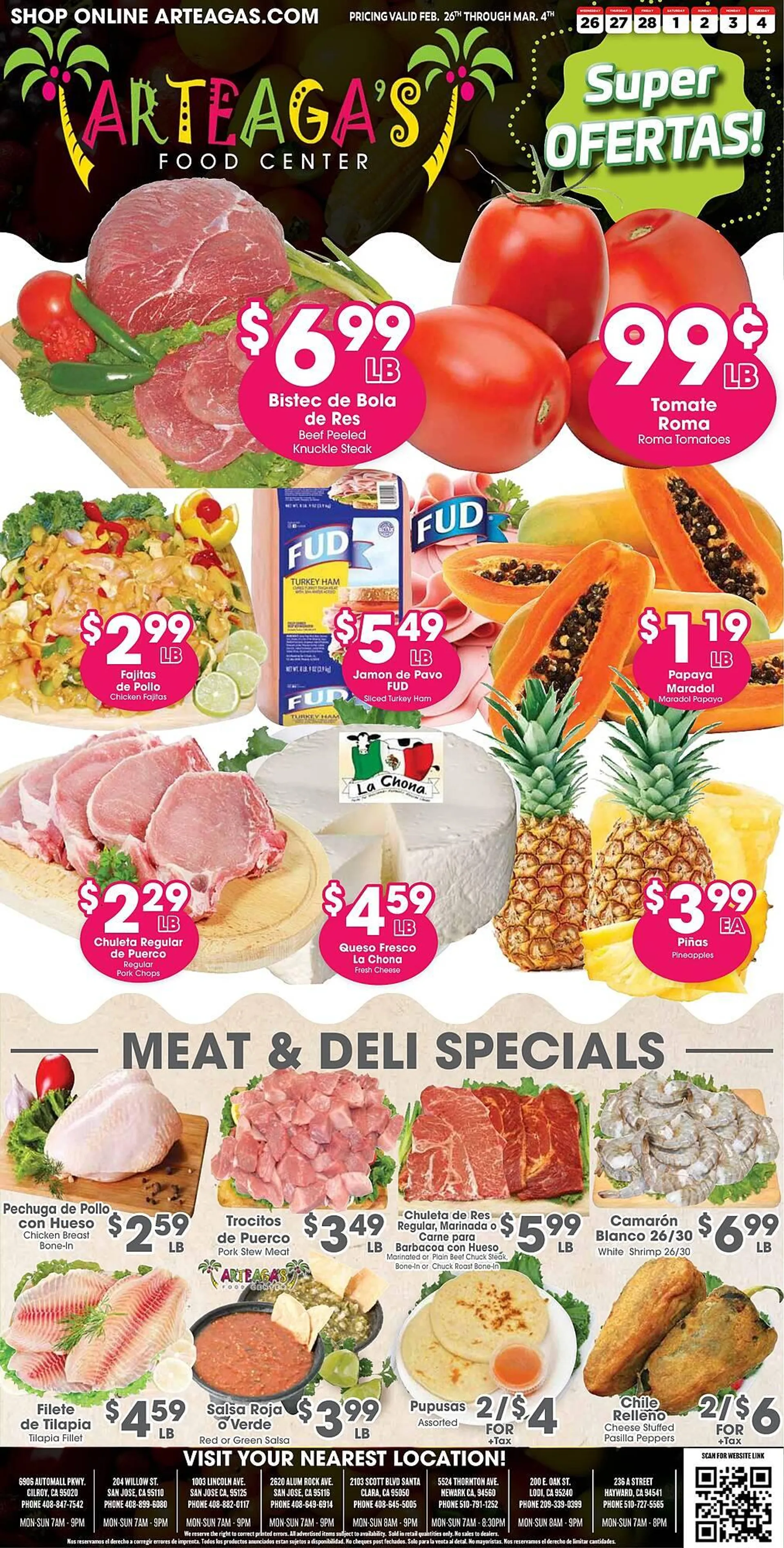 Catálogo de Arteagas Food Center Weekly Ad 26 de febrero al 4 de marzo 2025 - Página 1