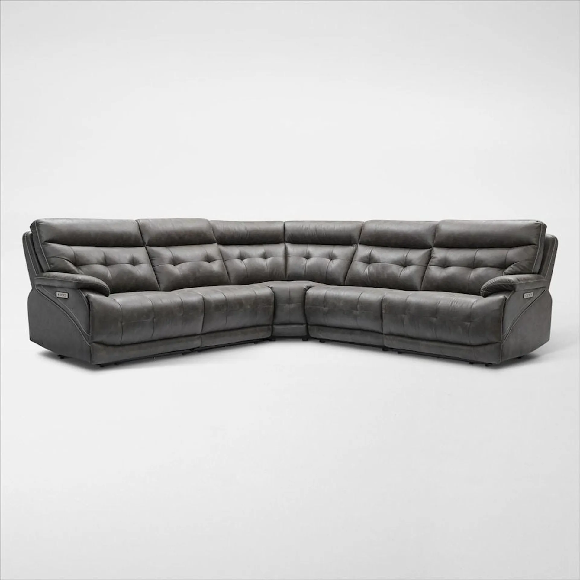 Beckett Dual-Power Reclining Sectional with 3 Reclining Seats