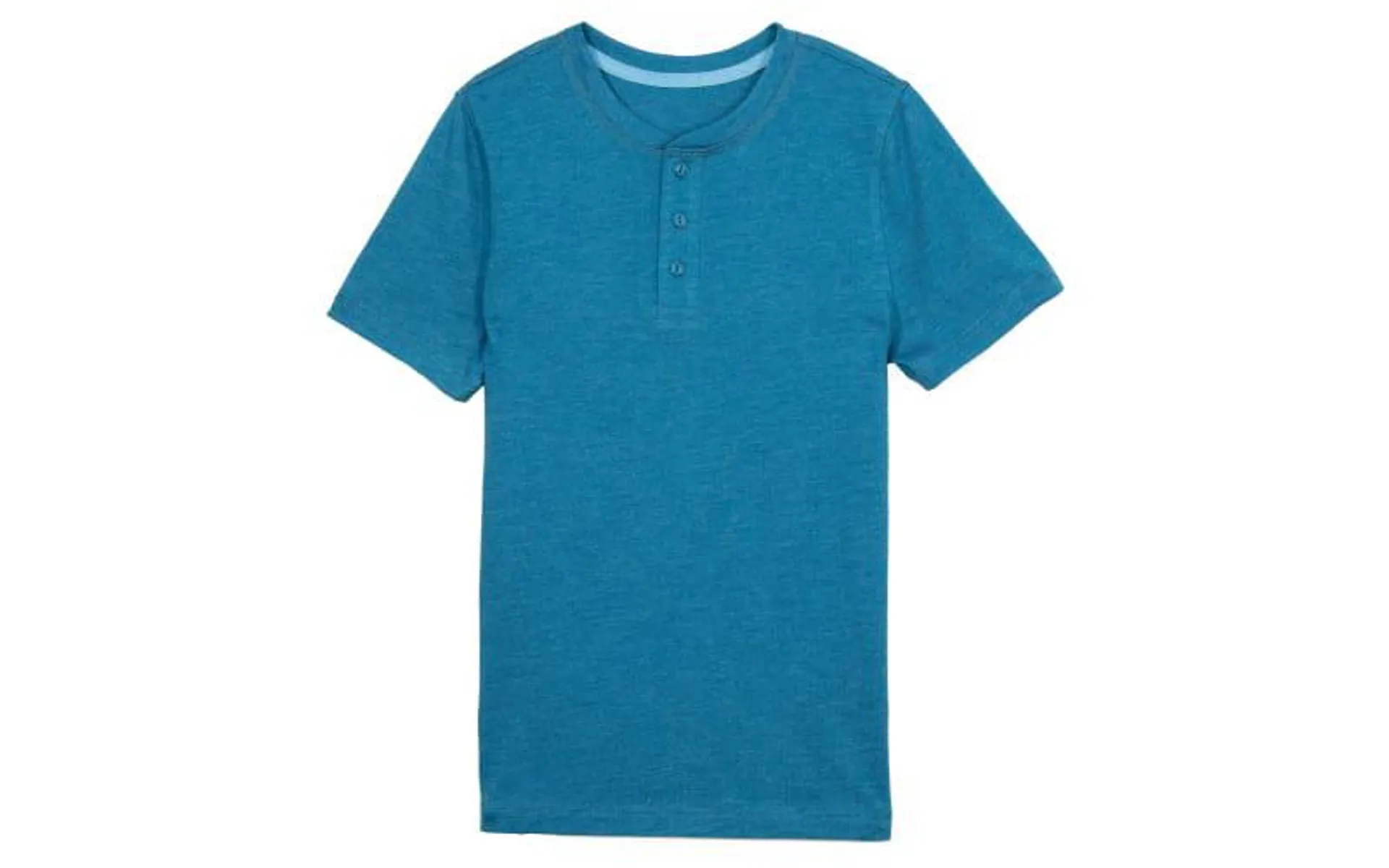 Outdoor Kids Short-Sleeve Henley for Toddlers or Boys