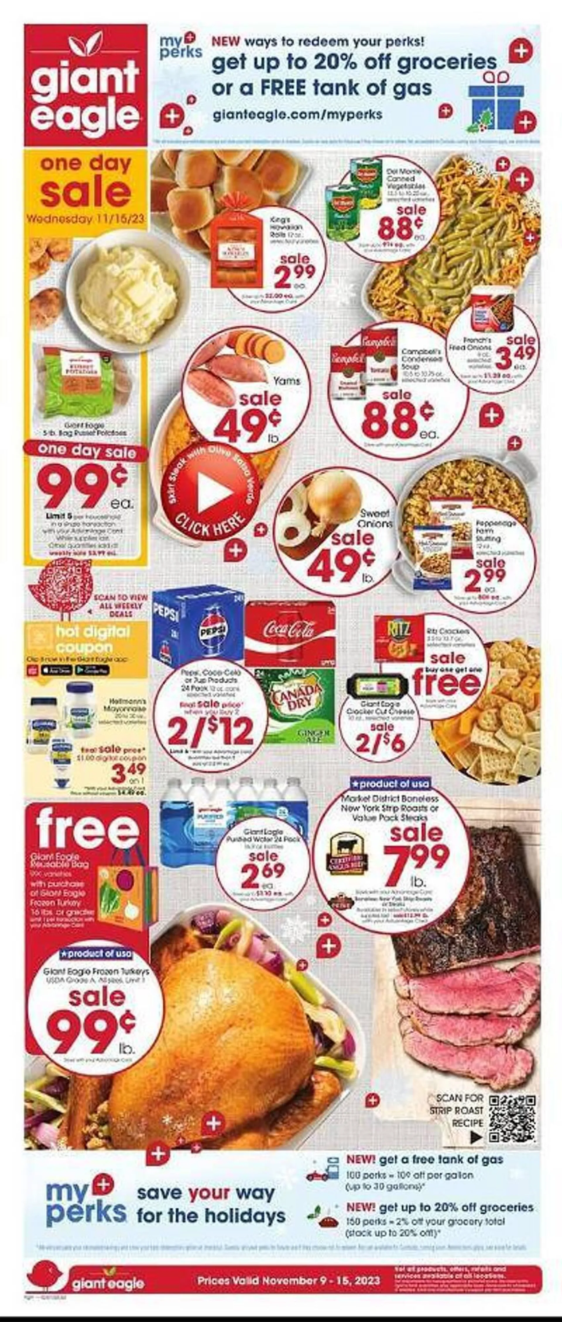 Weekly ad Giant Eagle Weekly Ad from November 9 to November 15 2023 - Page 1