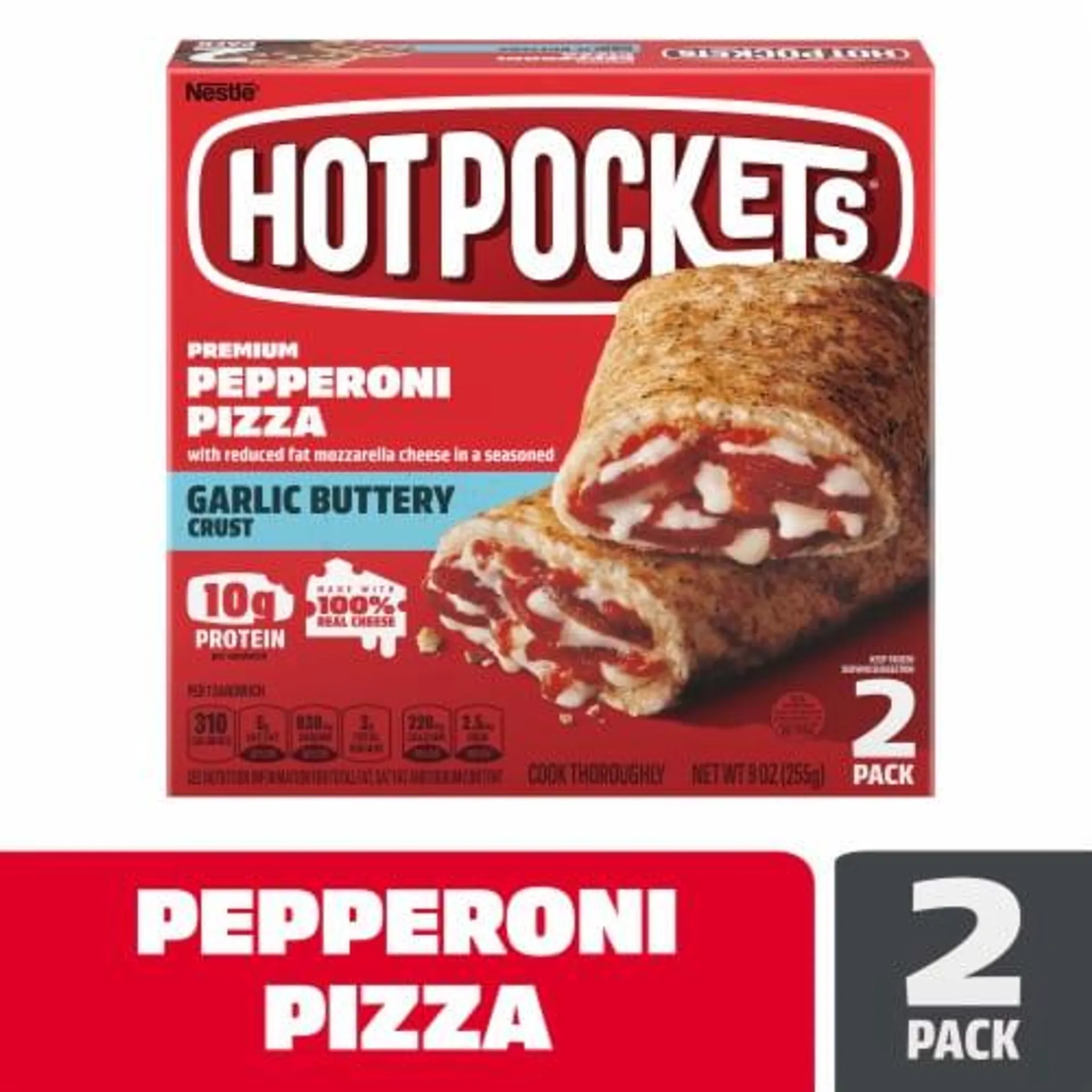 Hot Pockets Pepperoni Pizza Italian Style Seasoned Crust Frozen Snack