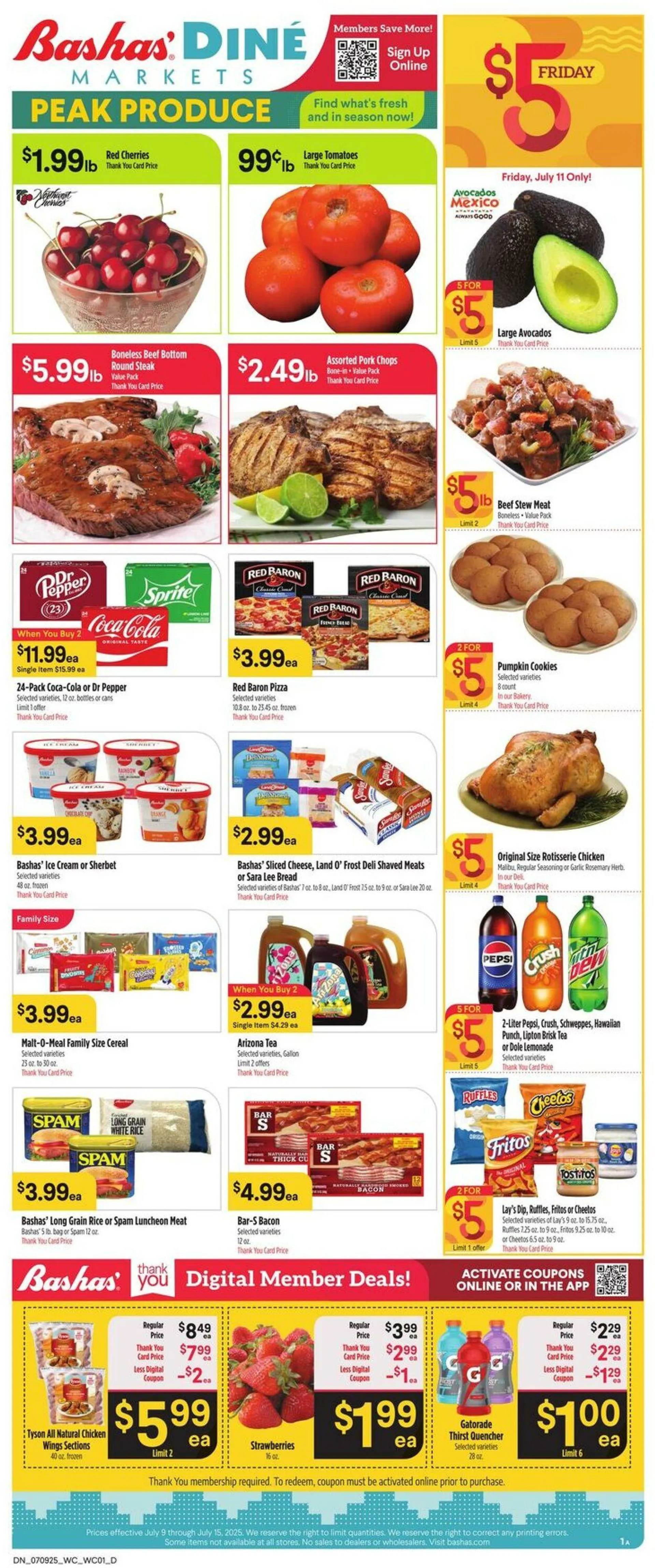 Weekly ad Bashas Current weekly ad from July 9 to July 15 2025 - Page 1