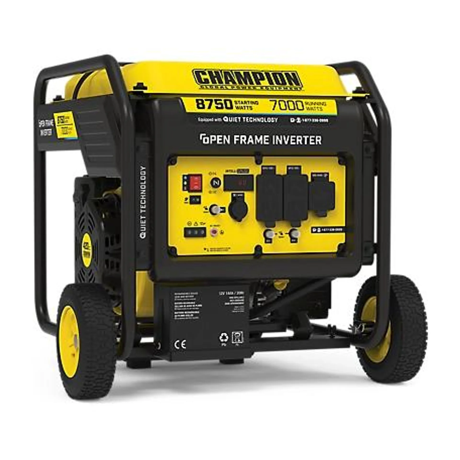 Champion Power Equipment 8,750/7,000-Watt Gasoline Powered Open Frame Inverter with Electric Start and Quiet Technology