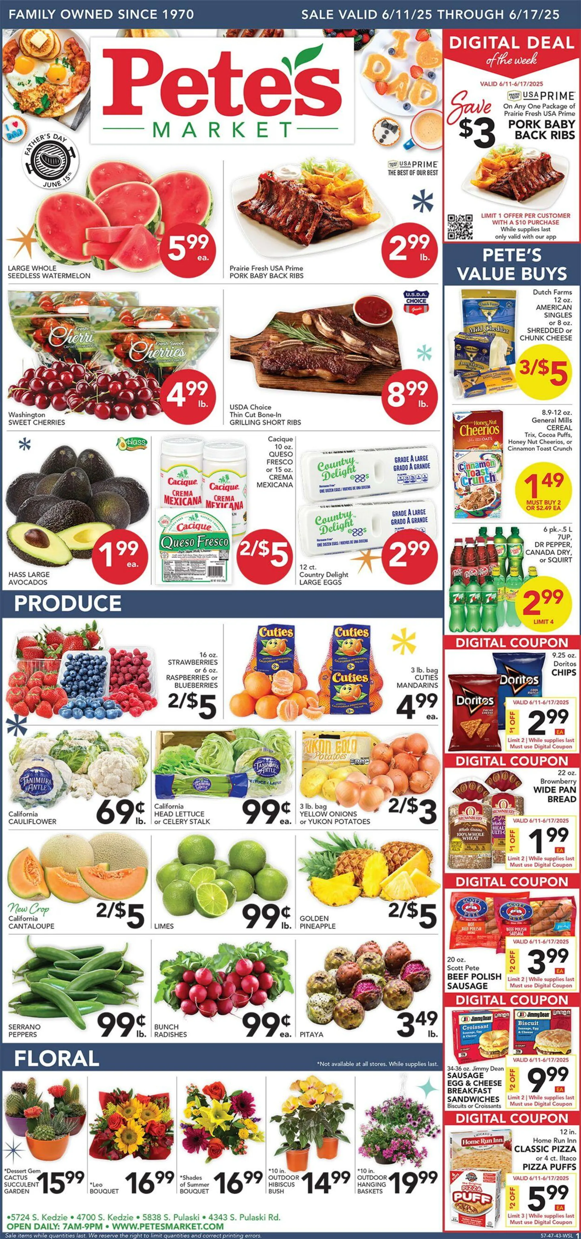 Weekly ad Pete's Fresh Market Current weekly ad from June 11 to June 17 2025 - Page 1