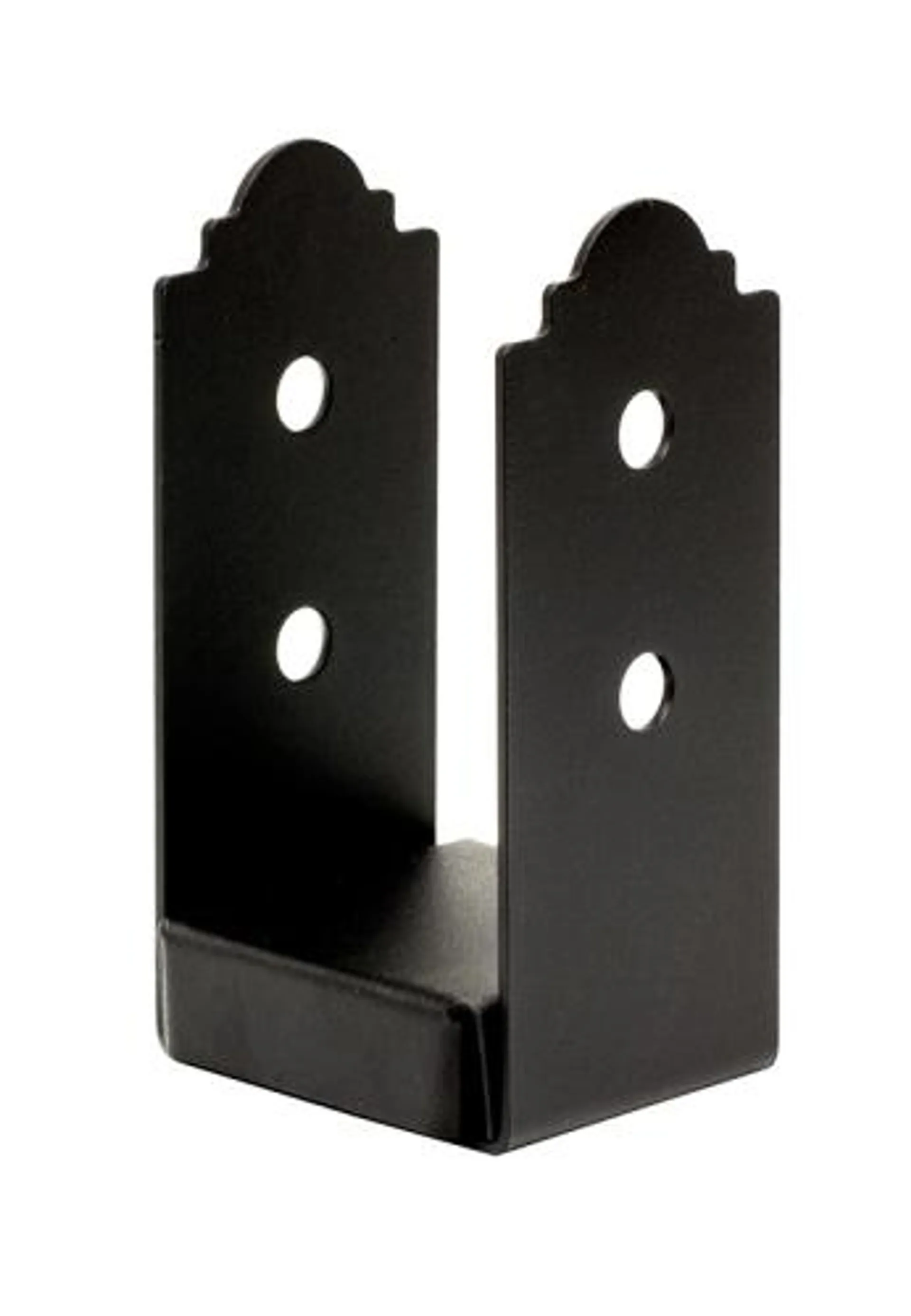 APB APB44R Post Base, 4 x 4 in Post, 16 ga Gauge, Steel, Black, Powder-Coated/ZMAX