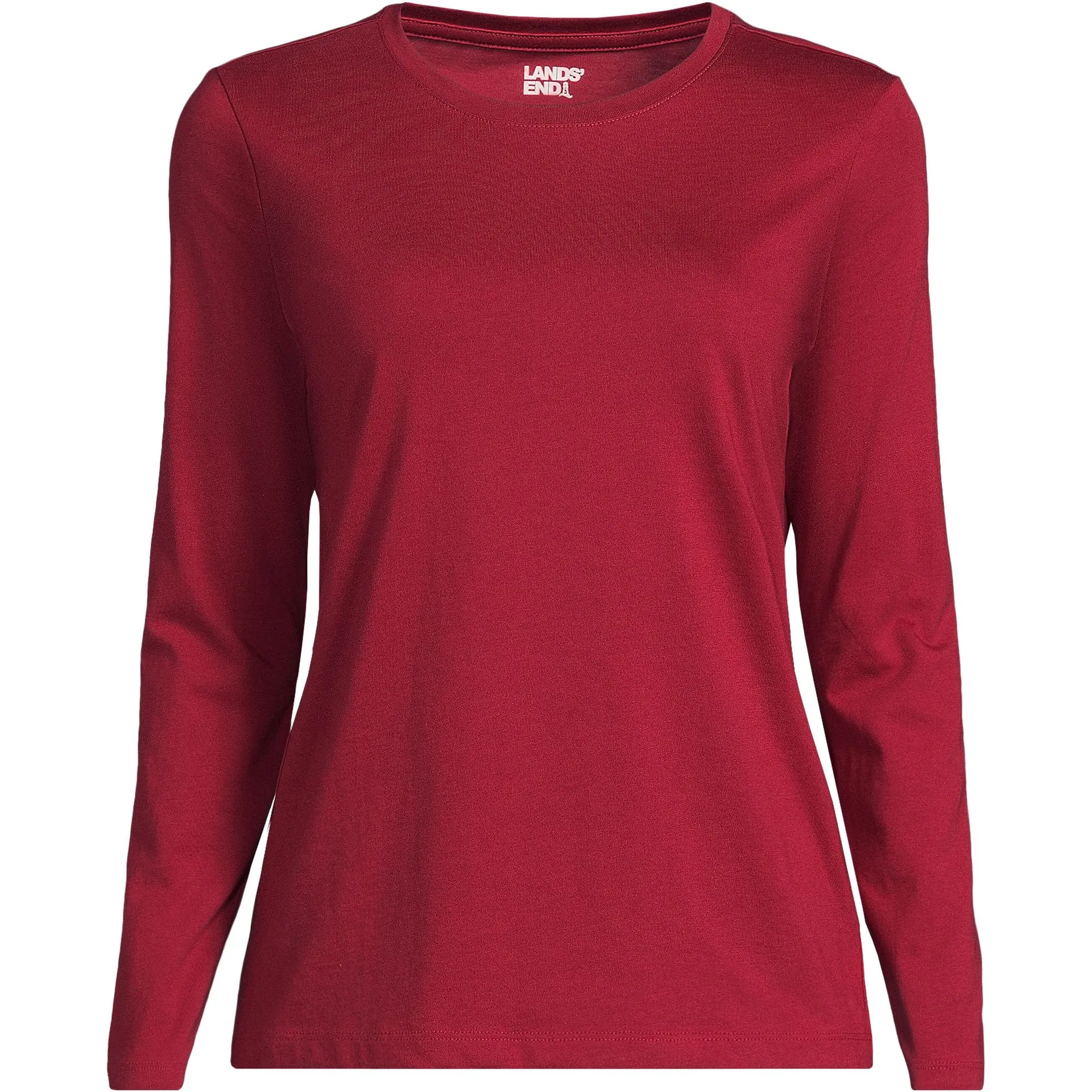 Women's Relaxed Supima Cotton Long Sleeve Crew Neck T-Shirt