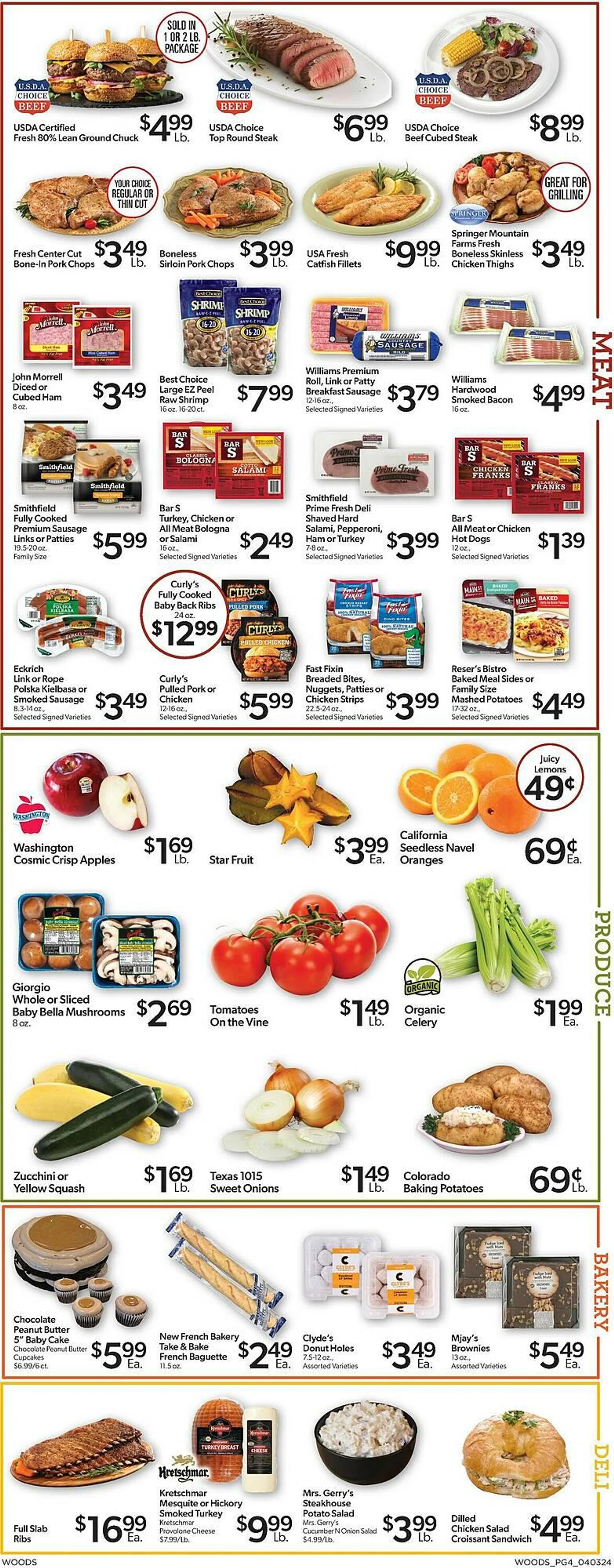 Weekly ad Woods Supermarket Weekly Ad from April 3 to April 9 2024 - Page 4