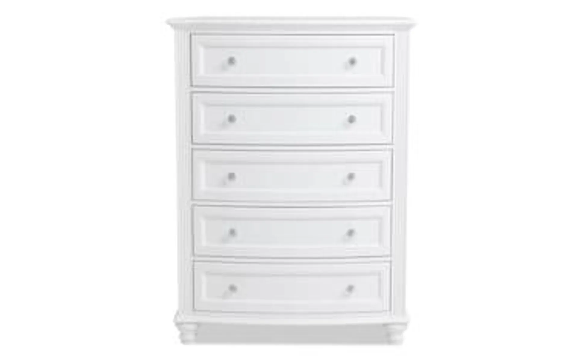 Madelyn White 5 Drawer Chest