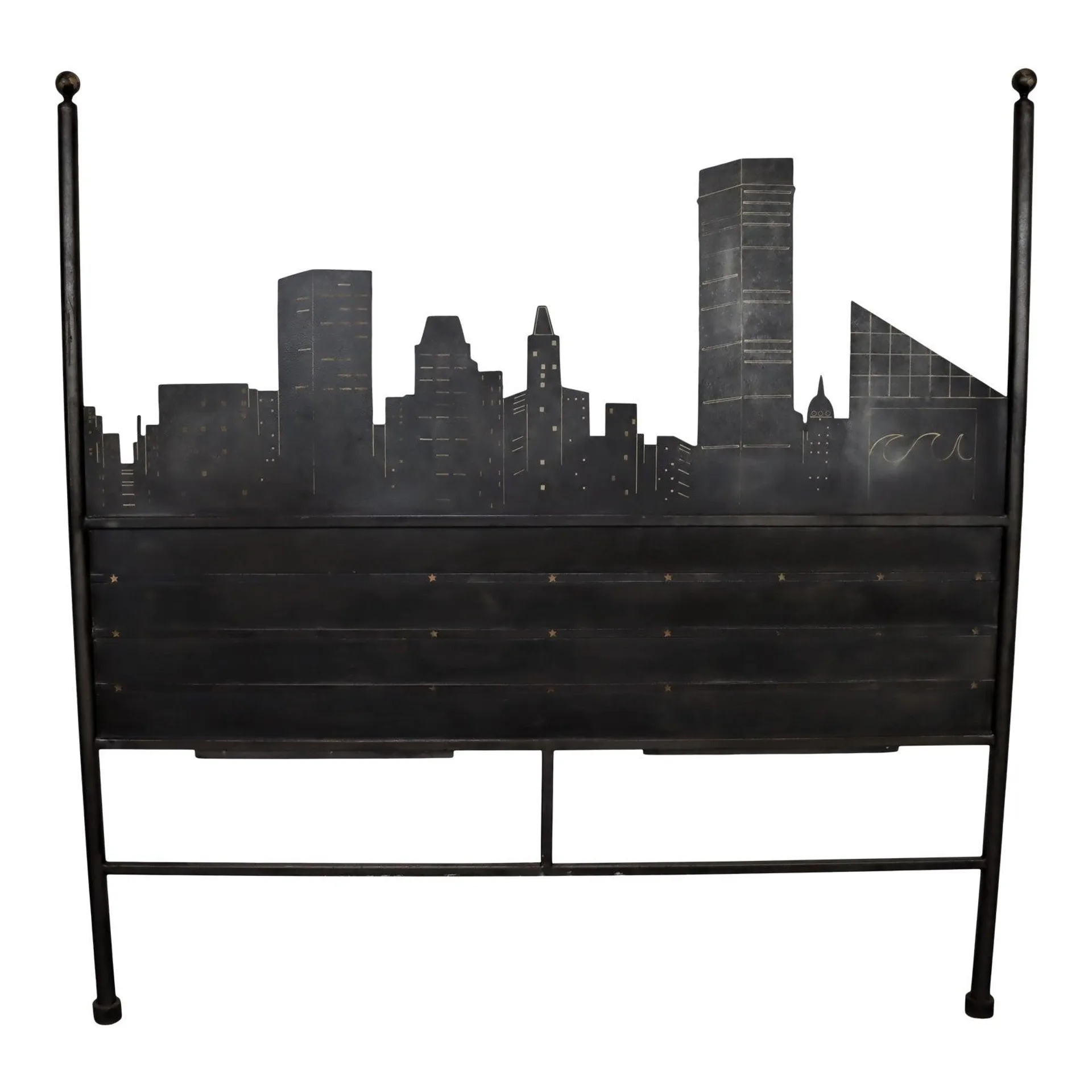 David Wiesand Baltimore Skyline Steel Kingsize Headboard