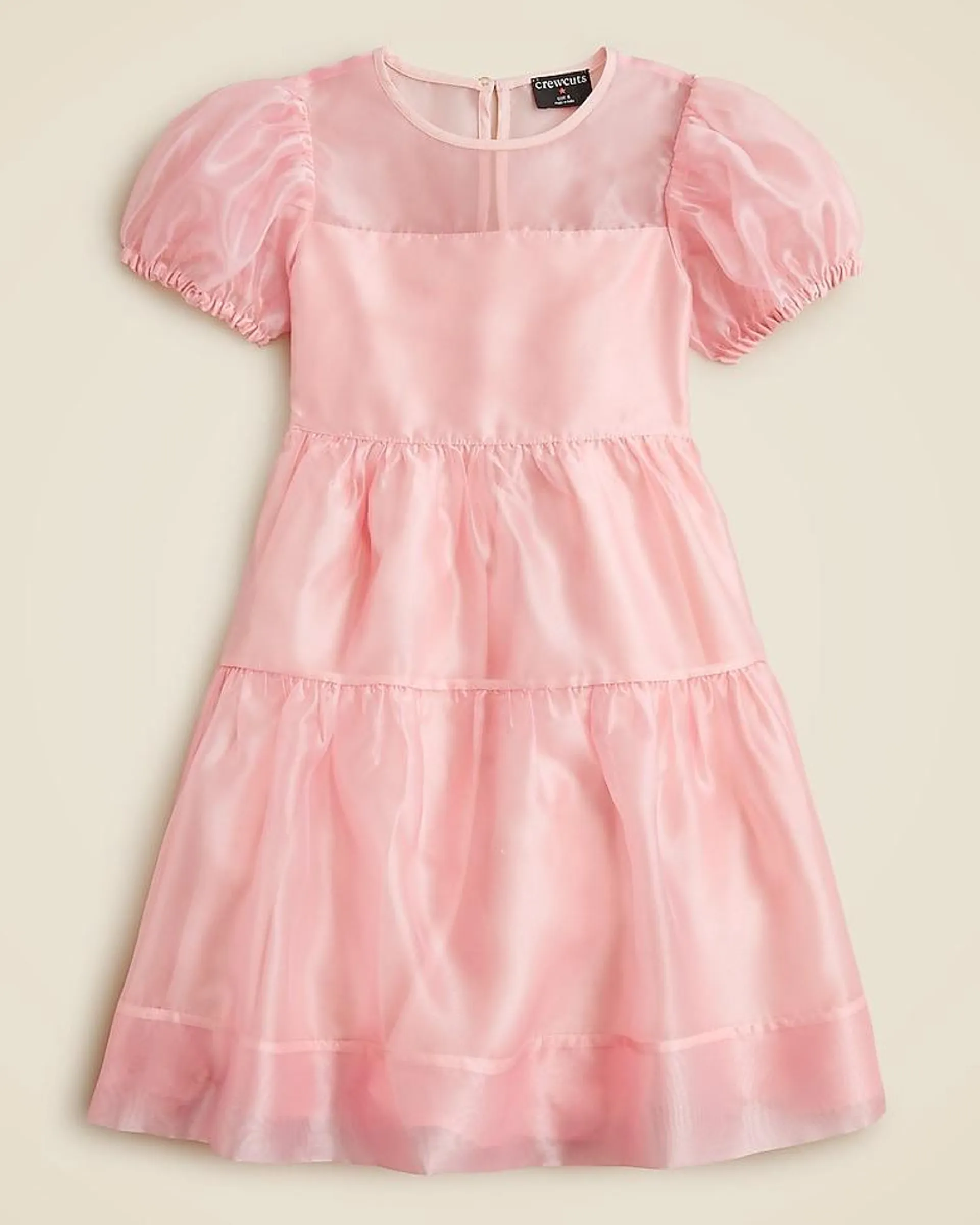 Girls' organza tiered dress