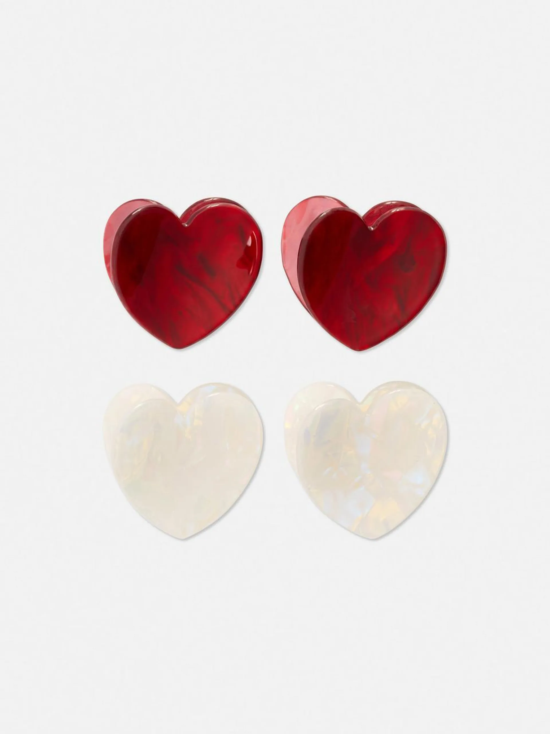 4-Pack Mini Heart Hair Clips