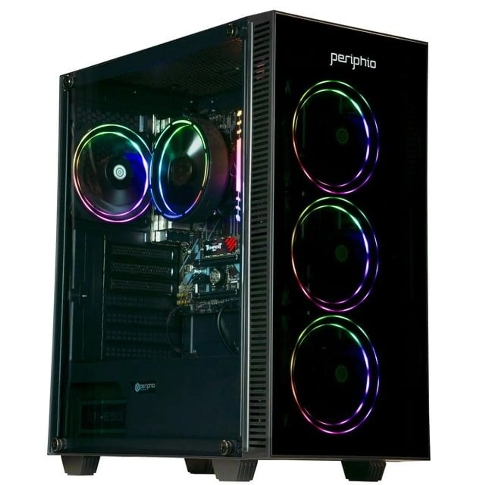 Periphio Terra Prebuilt Gaming PC Computer - AMD Ryzen 5 (4.4GHz Turbo) | Radeon Vega 7 Graphics | 1TB M.2 NVMe SSD | 16GB DDR4 RAM | Windows 11 RGB Gaming Desktop Tower | WiFi + BT