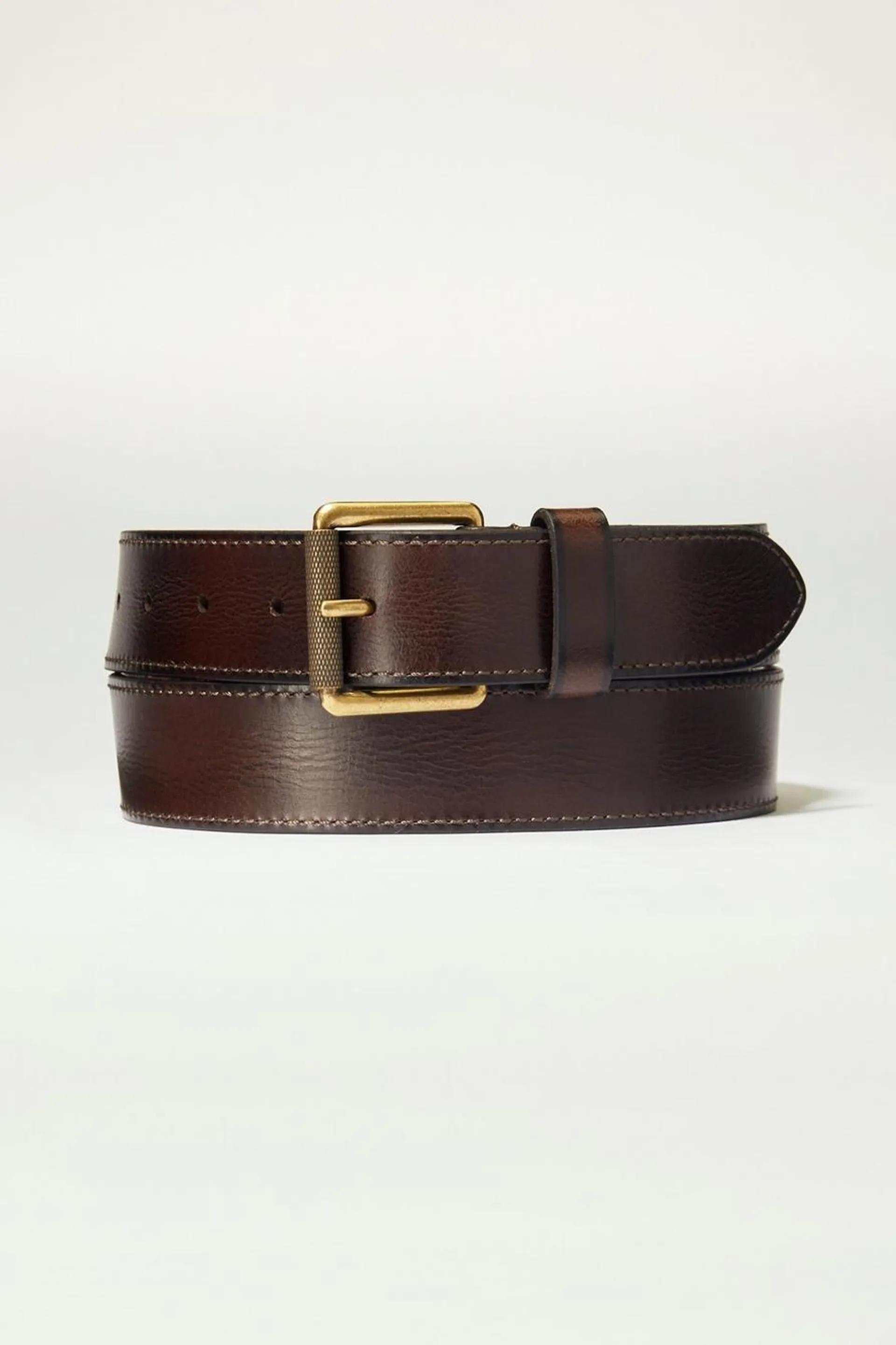 mens washed leather belt