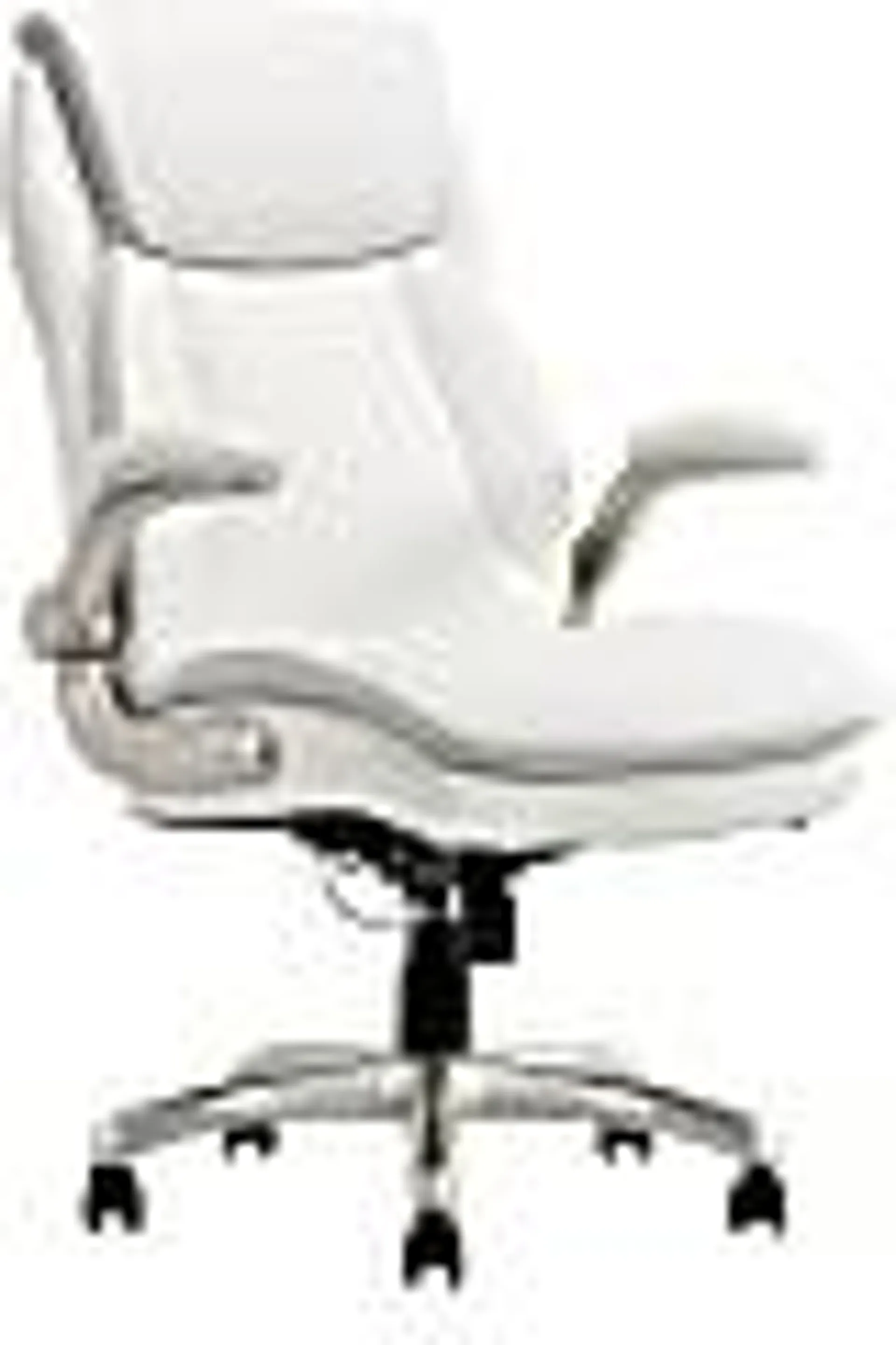 Serta® Smart Layers™ Brinkley Ergonomic Bonded Leather High-Back Executive Office Chair, White/Silver