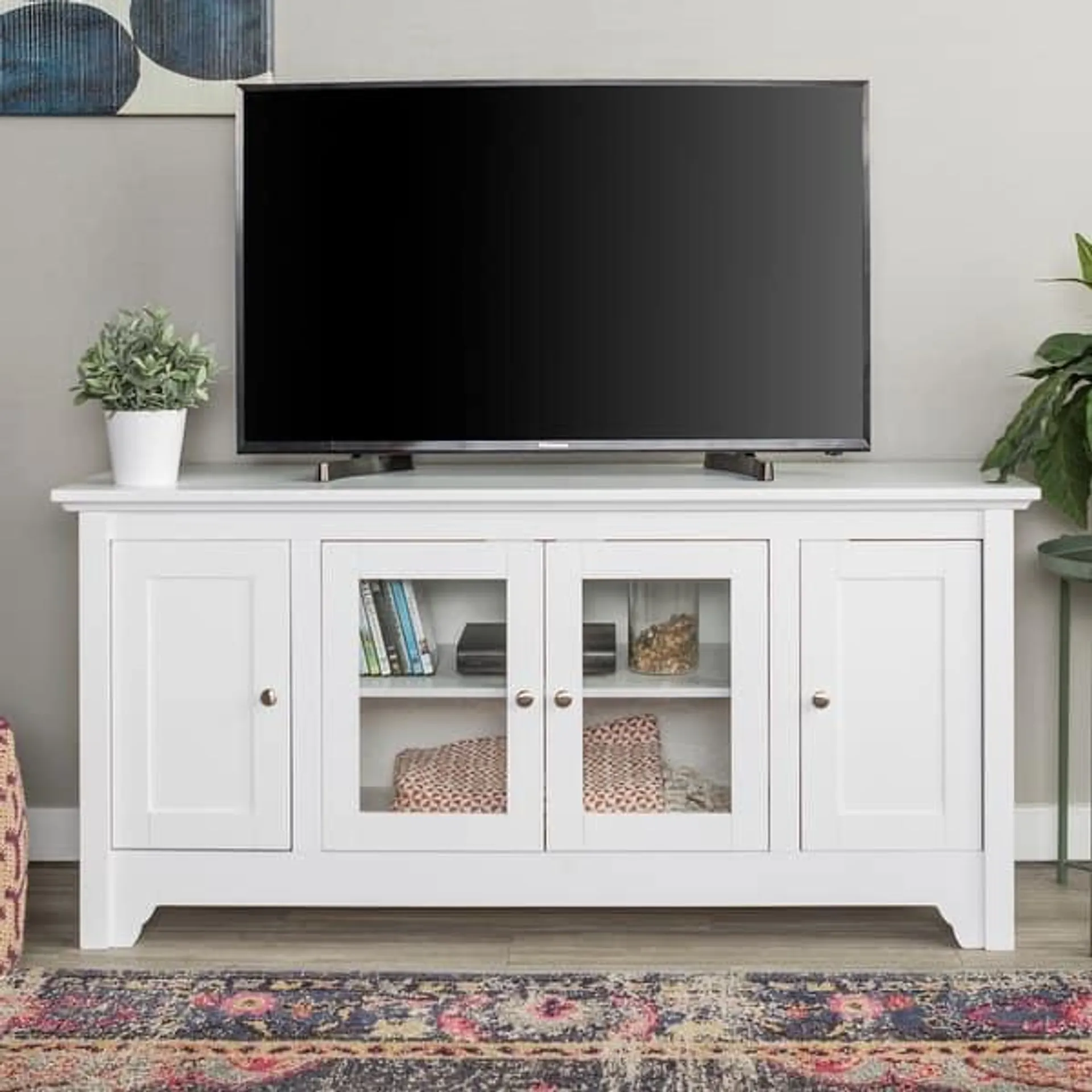 Middlebrook Estelle 53-inch 4-door TV Stand - White