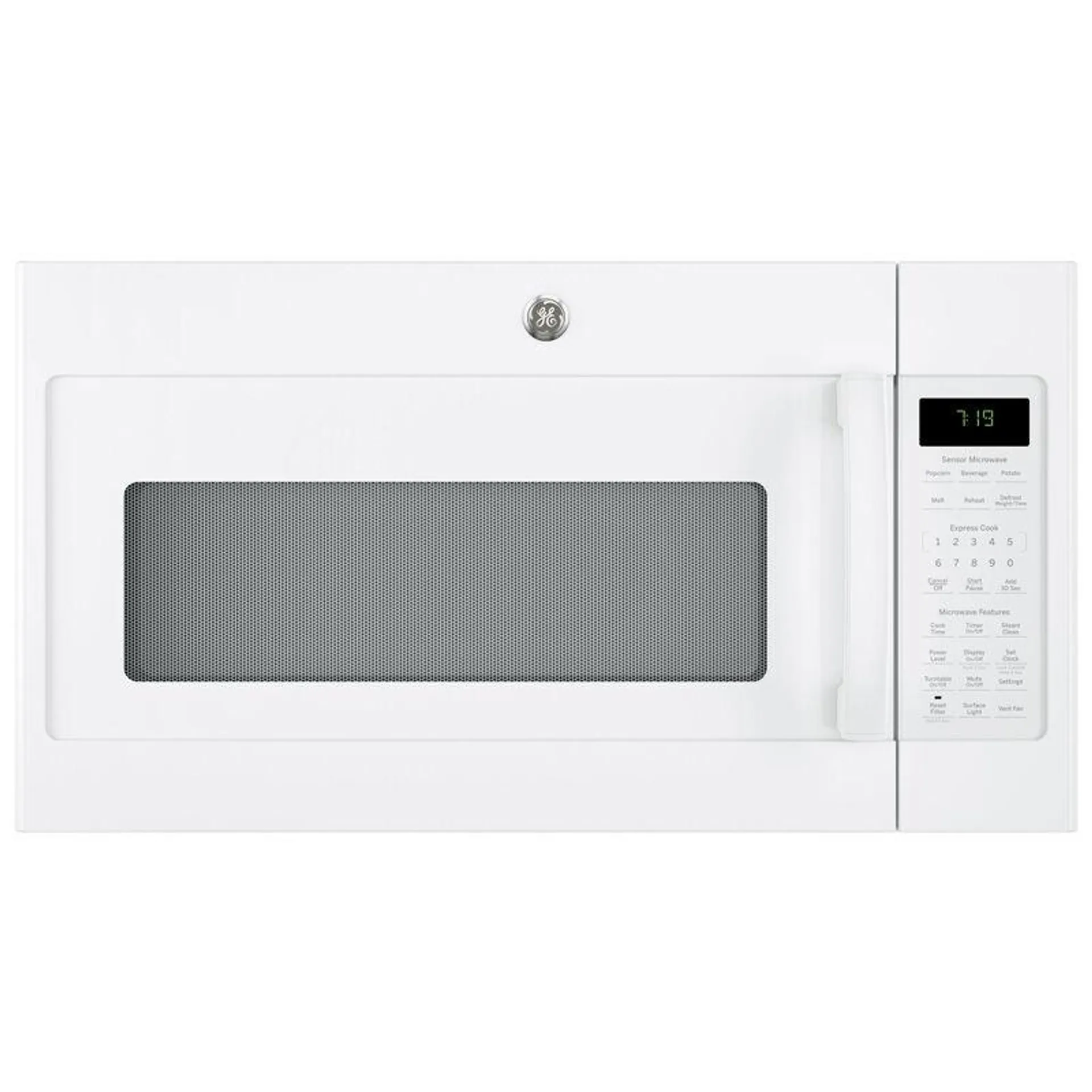 GE 30" 1.9 Cu. Ft. Over-the-Range Microwave with 10 Power Levels, 400 CFM & Sensor Cooking Controls - White