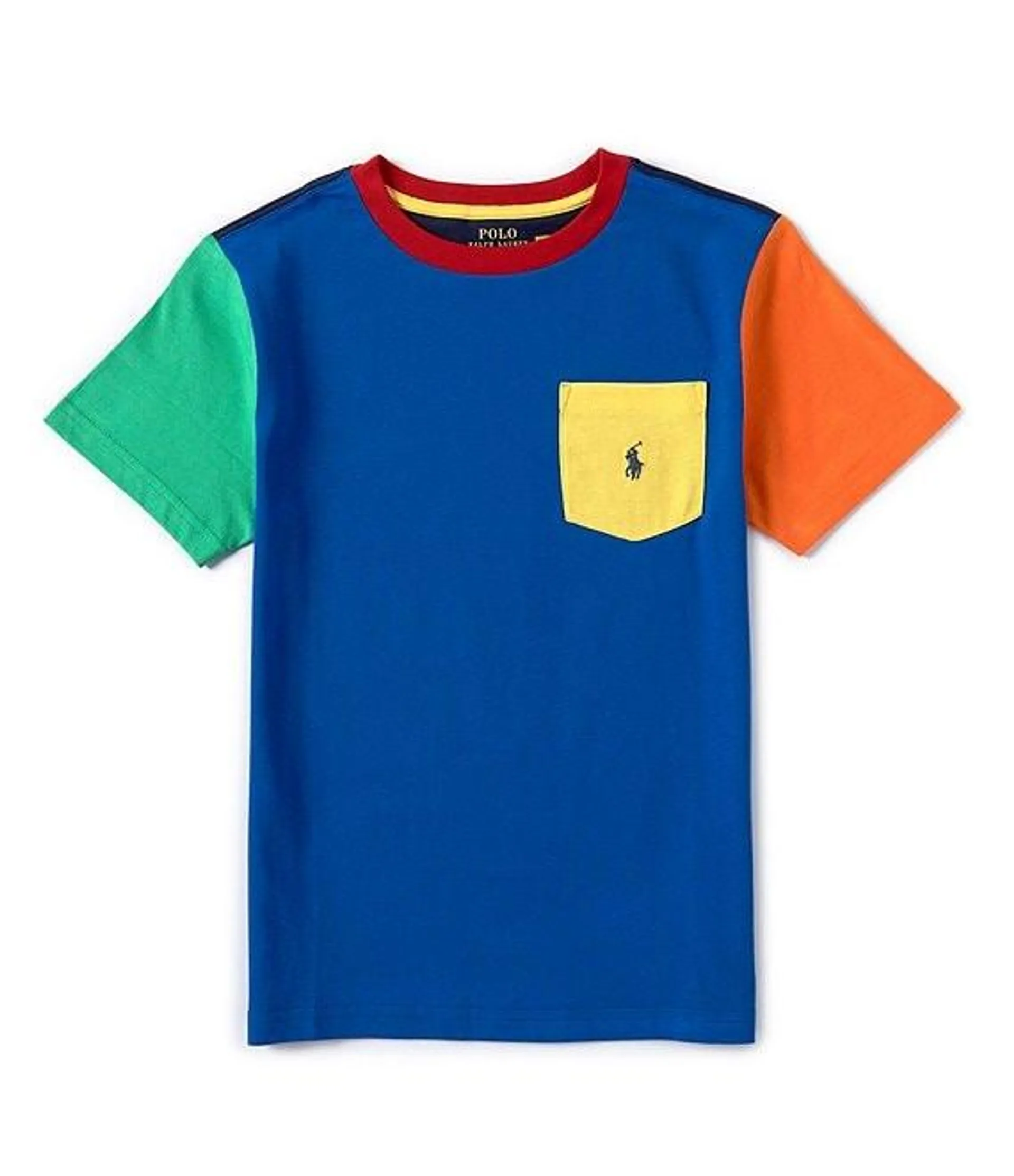 Little Boys 2T-7 Short Sleeve Color-Blocked Pocket T-Shirt