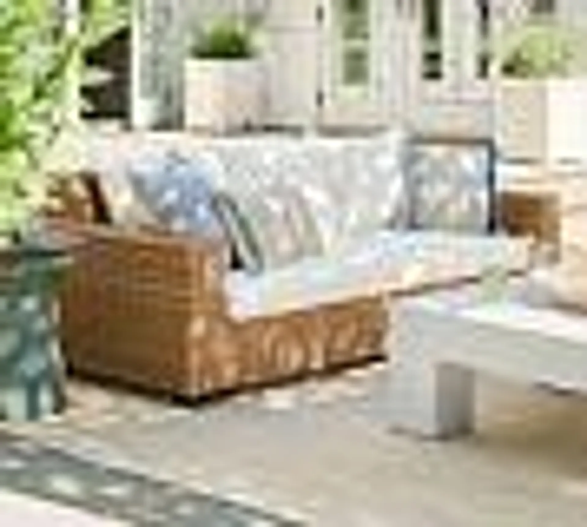 Torrey Wicker Square Arm Outdoor Sofa (86")