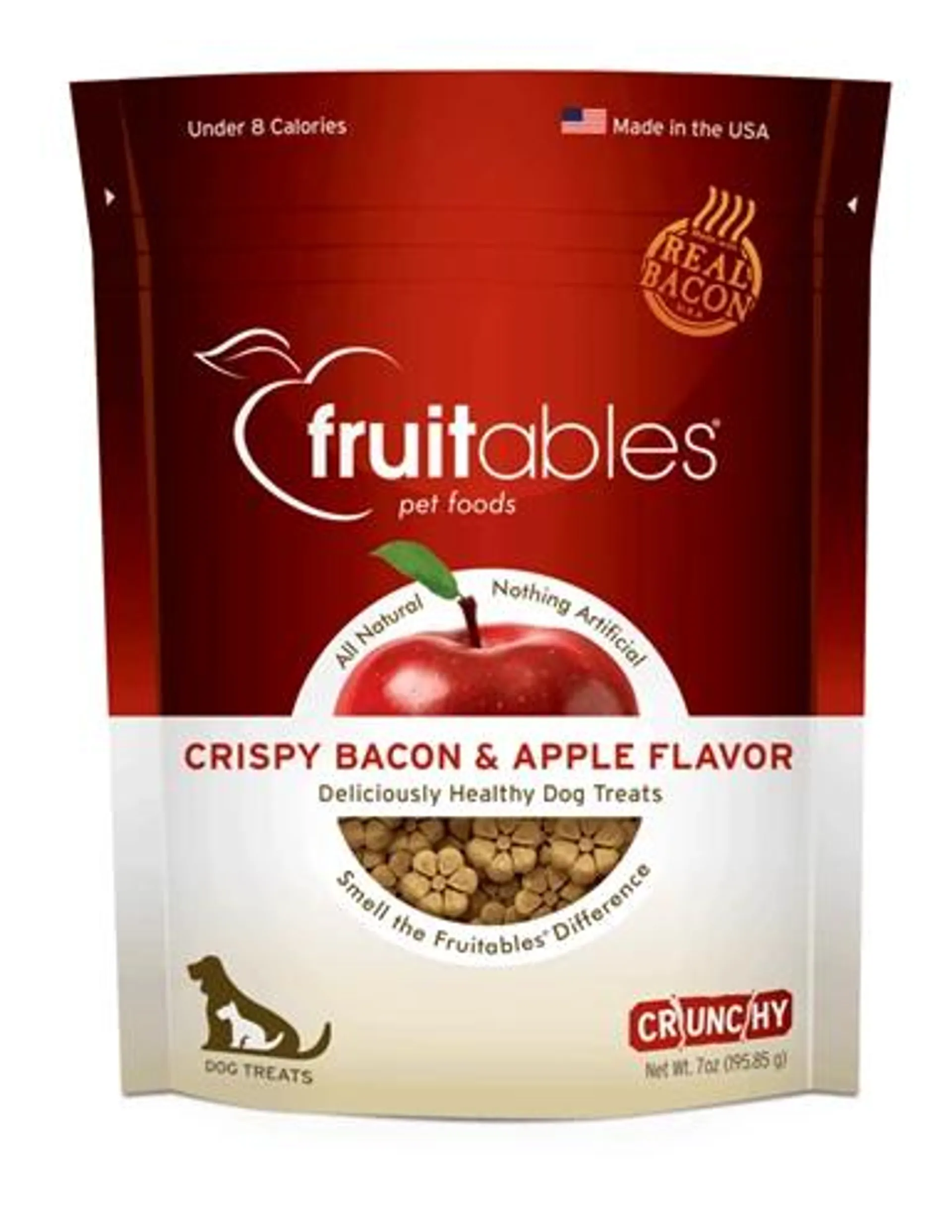 Fruitables Dog Treat Crispy Bacon/Apple 7 Ounces