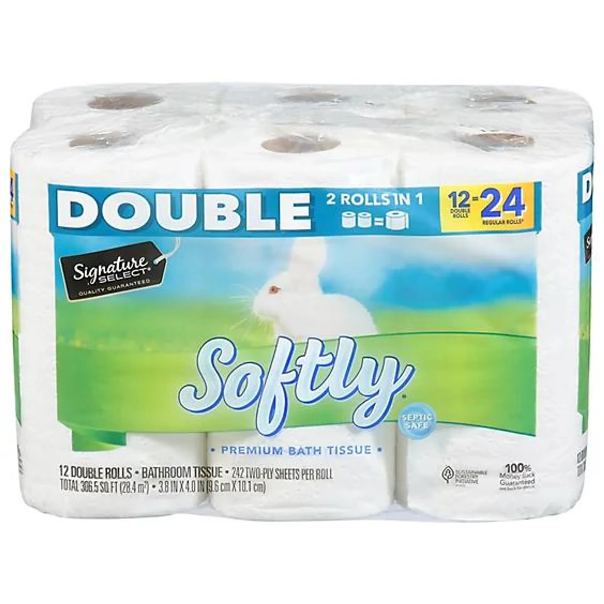 Signature Select Bath Tissue Soft And Strong Double - 12Count