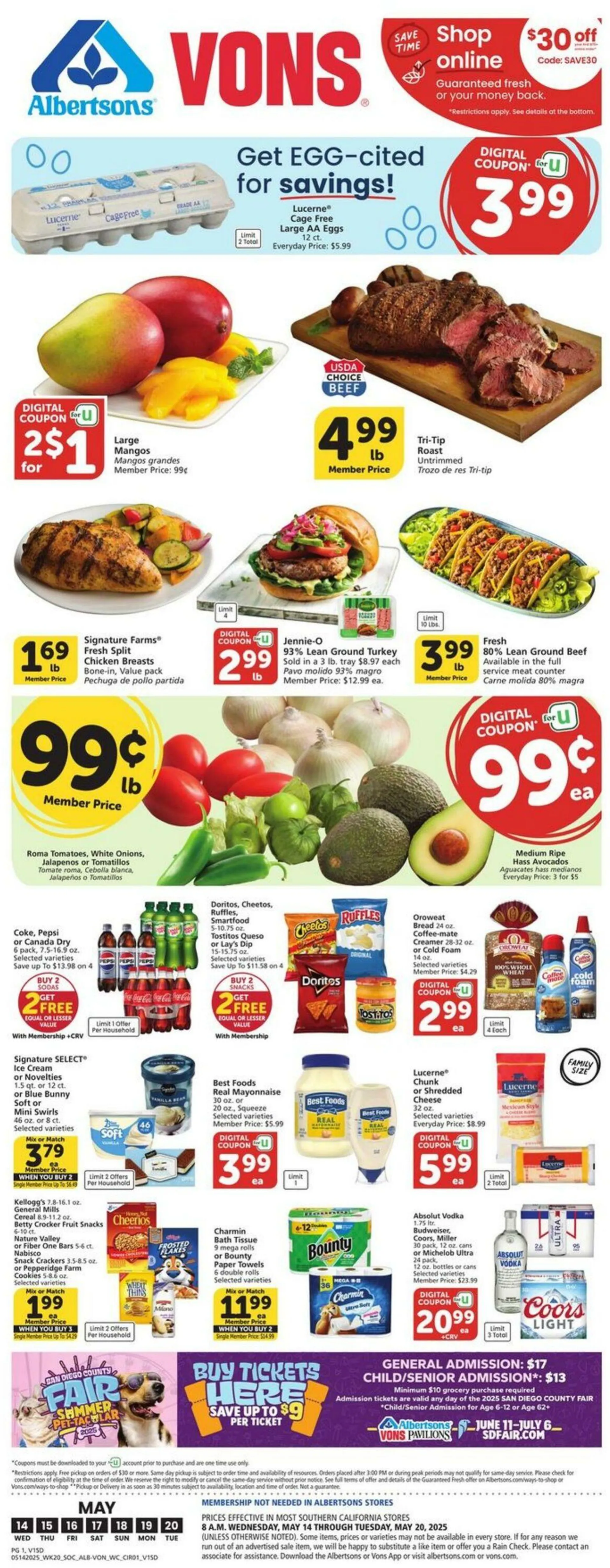 Vons Current weekly ad - 1