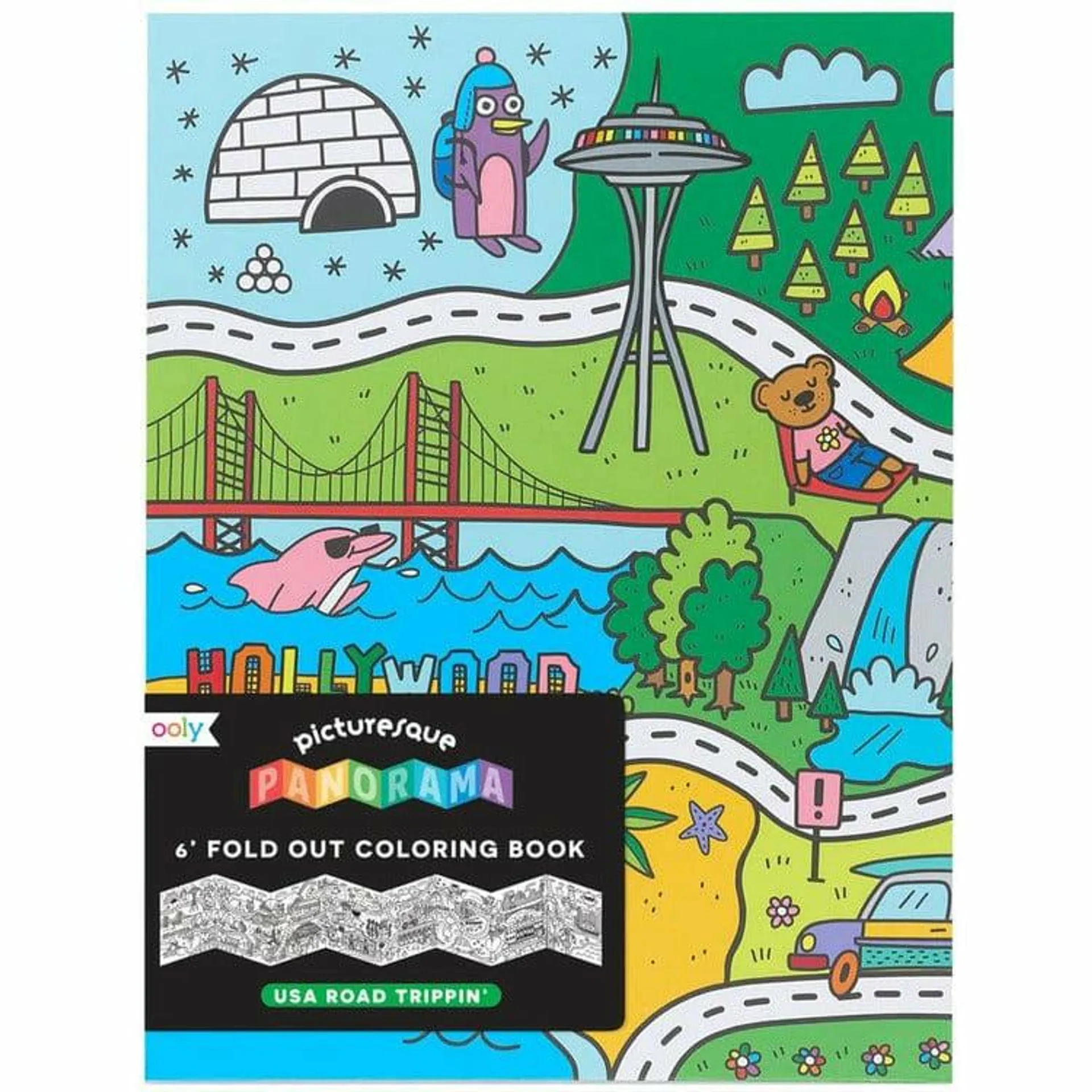 Picturesque Panorama Coloring Book - USA Road Trippin'