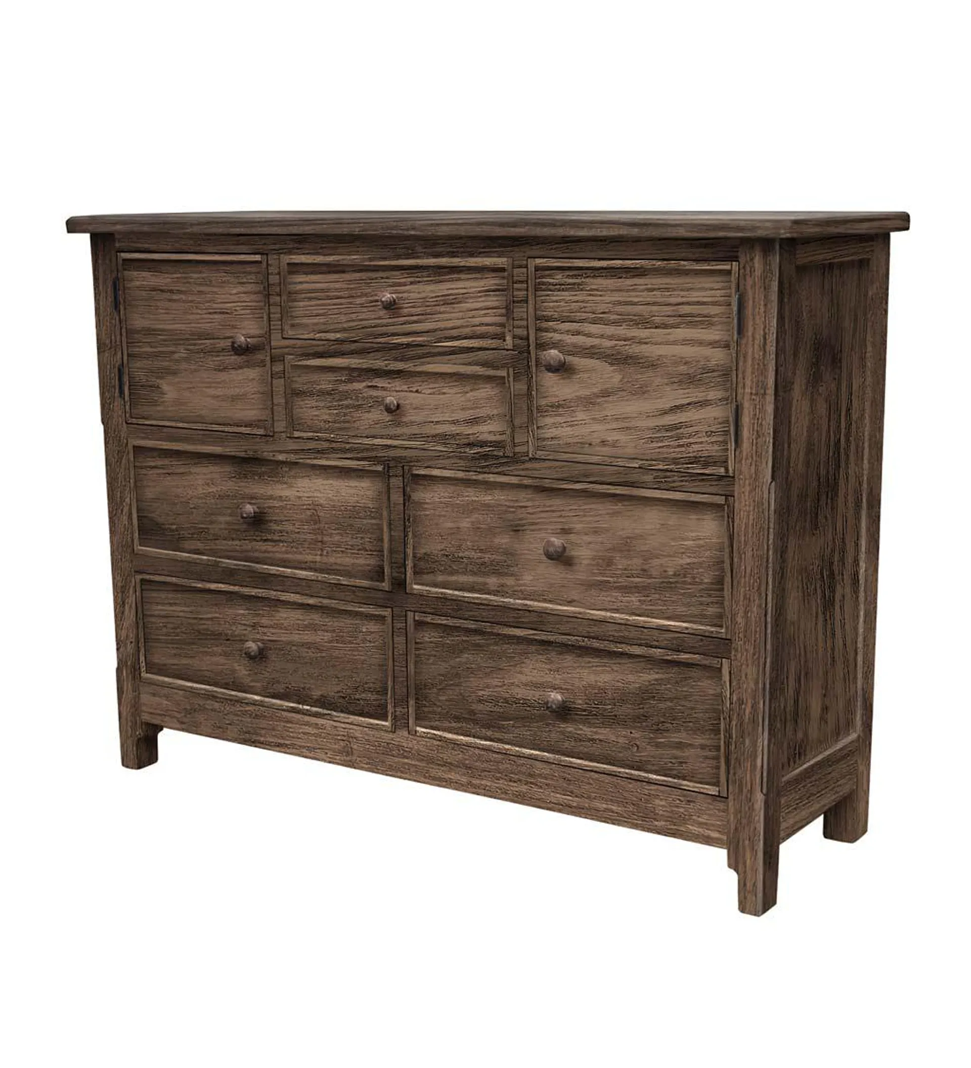 Laurel Ridge Farmhouse Collection Fletcher Double Chest - Cocoa