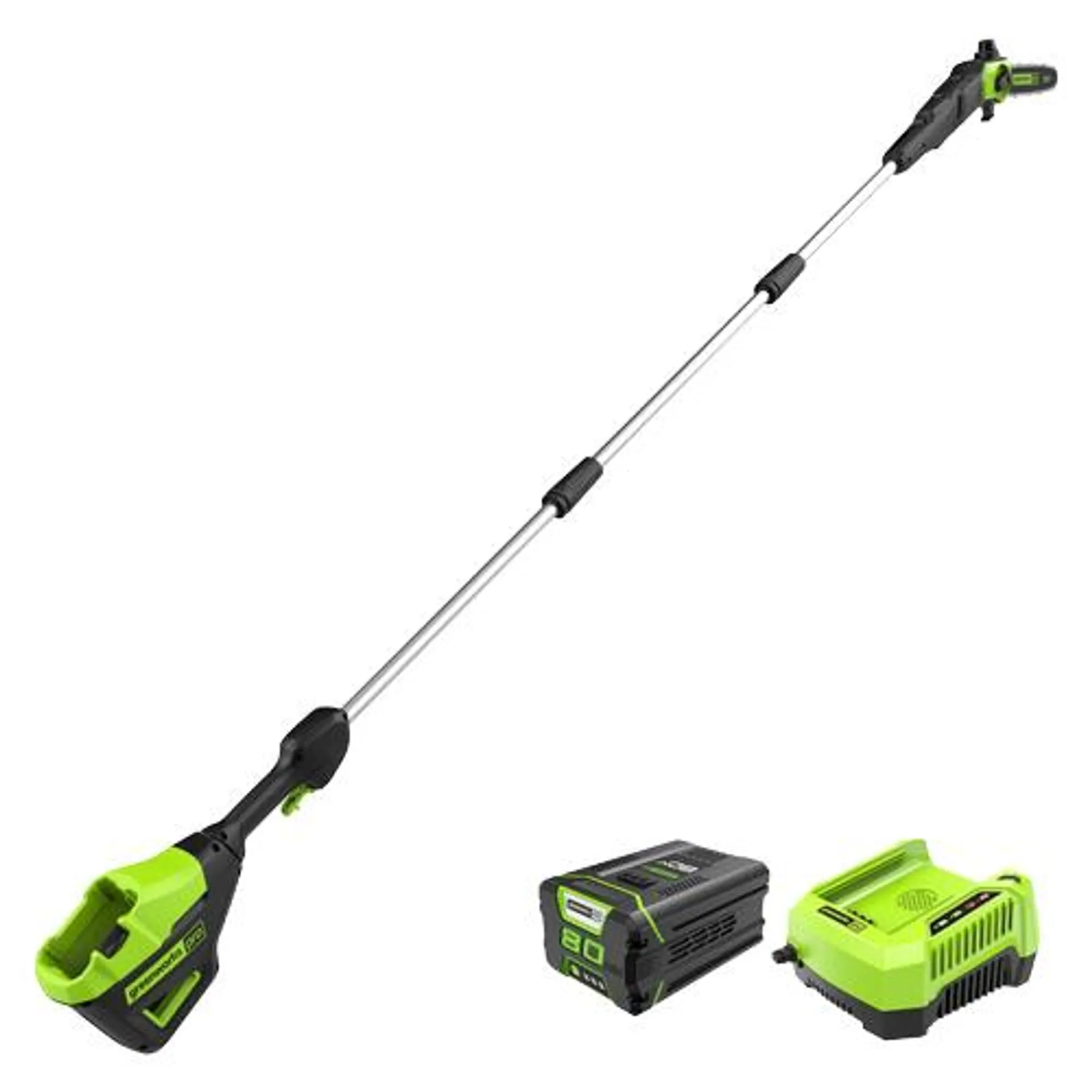 Greenworks 80V 10" Cordless Battery Pole Saw w/ 2.0 Ah Battery & Rapid Charger