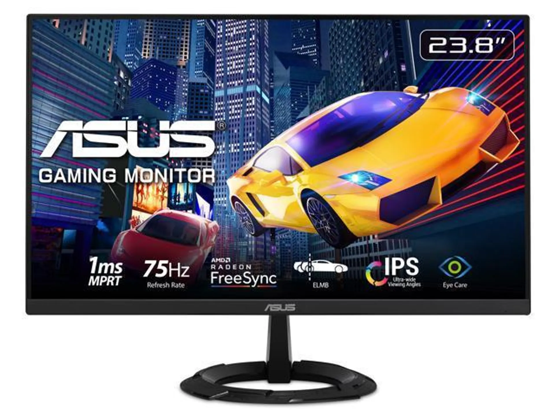 ASUS 24" (23.8" Viewable) VZ249QG1R Full HD, IPS, 75Hz, 1ms, Extreme Low Motion Blur, Speakers, FreeSync, Eye Care, VESA Mountable, Ultra-slim, DisplayPort, HDMI, Tilt Monitor