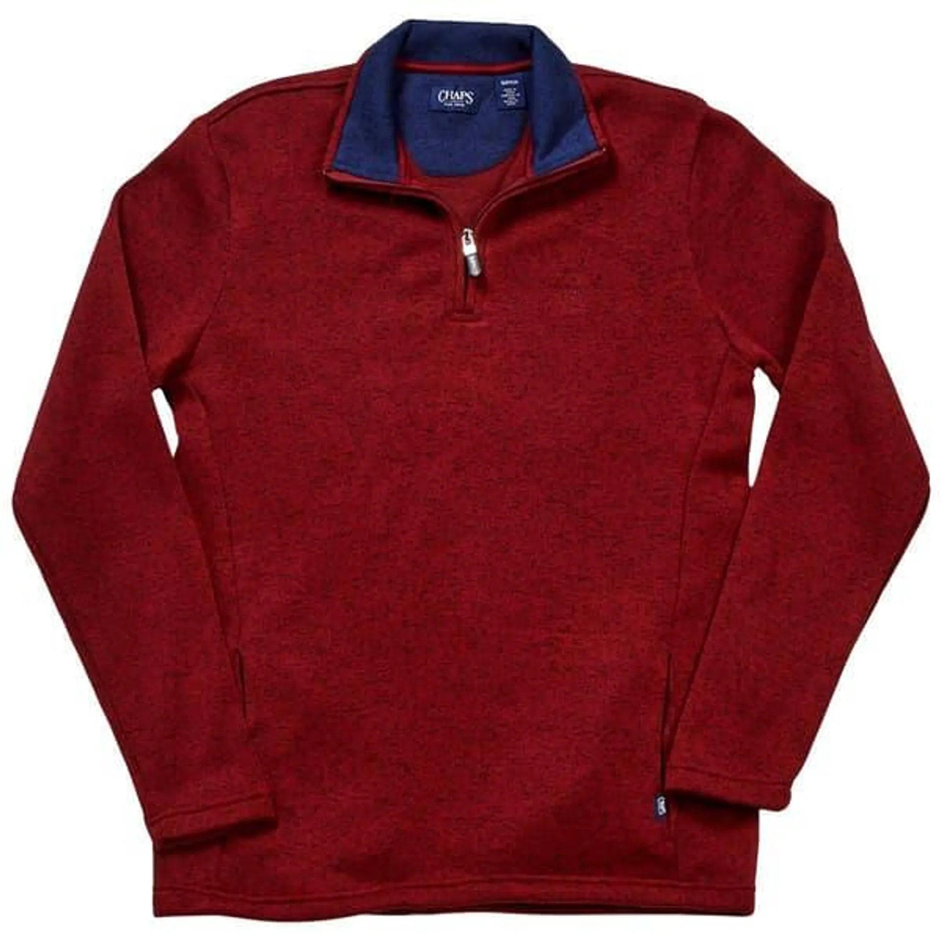 Mens Chaps 1/4 Zip Marled Knit Sweater