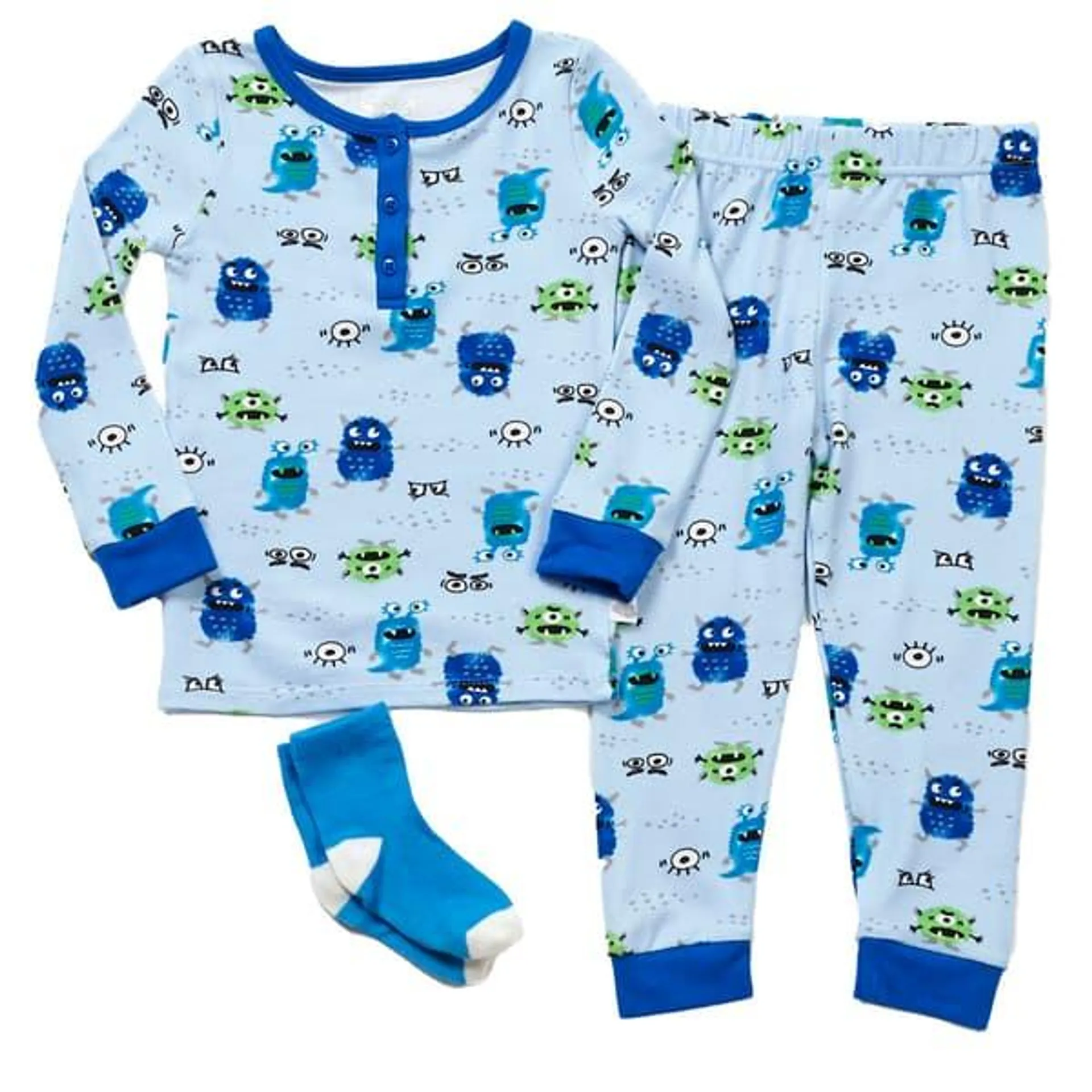 Baby Boy (12-24M) Sleep On It® Monster Pajama Set with Socks