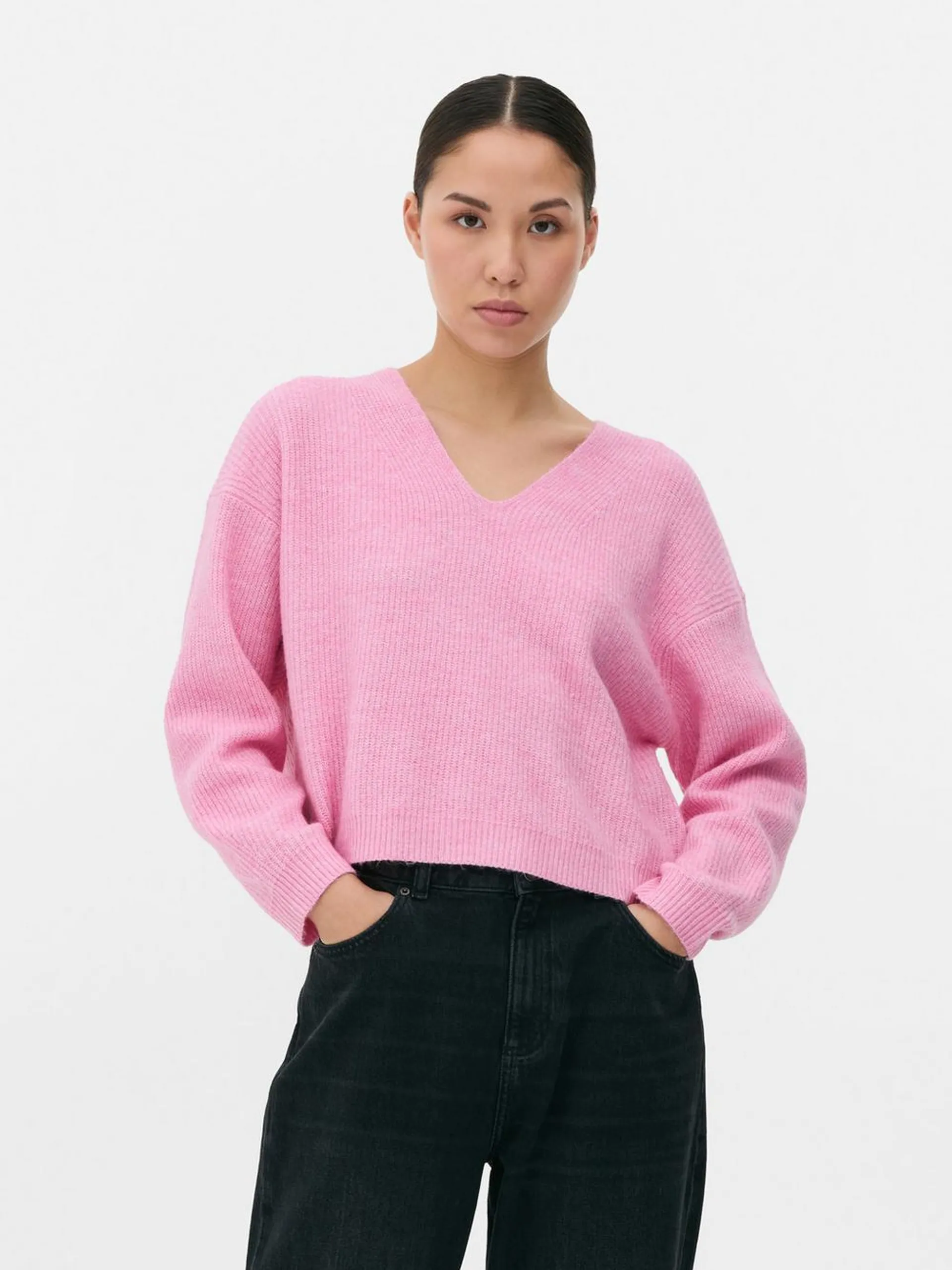 Pull en maille à col V