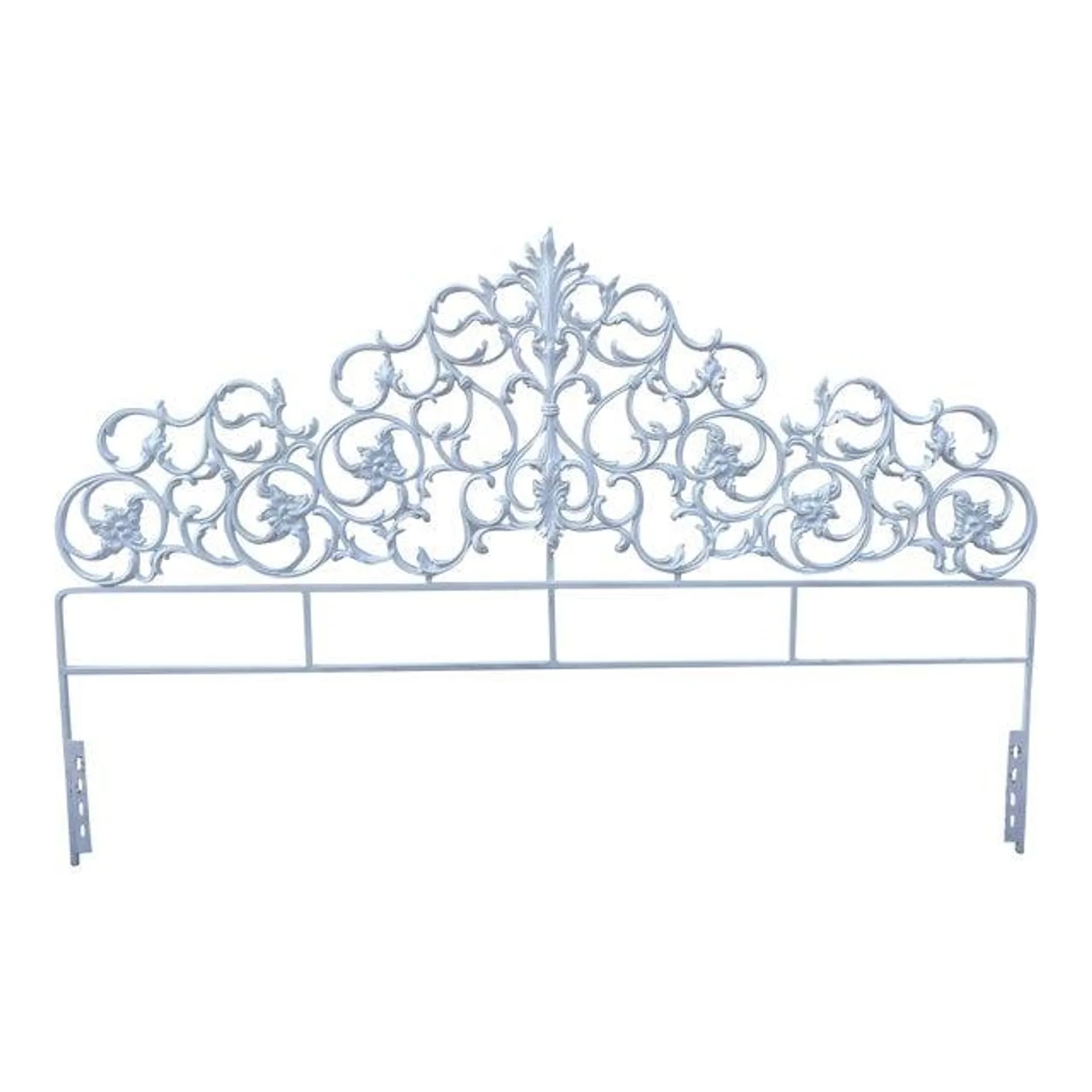 1930s French Art Deco King Size Headboard Cast Iron