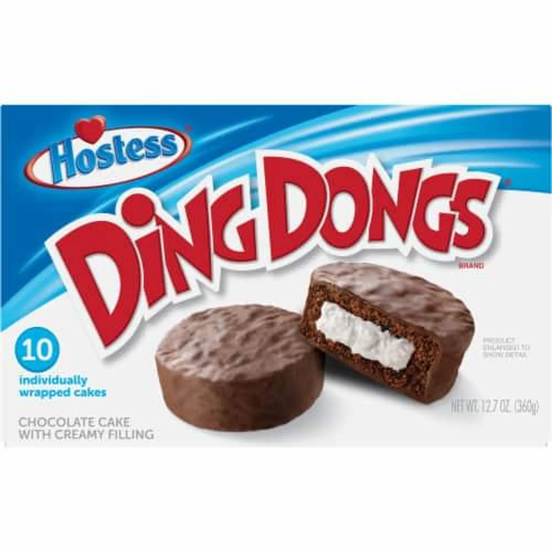 HOSTESS Chocolate DING DONGS, Creamy Filling, Individually Wrapped
