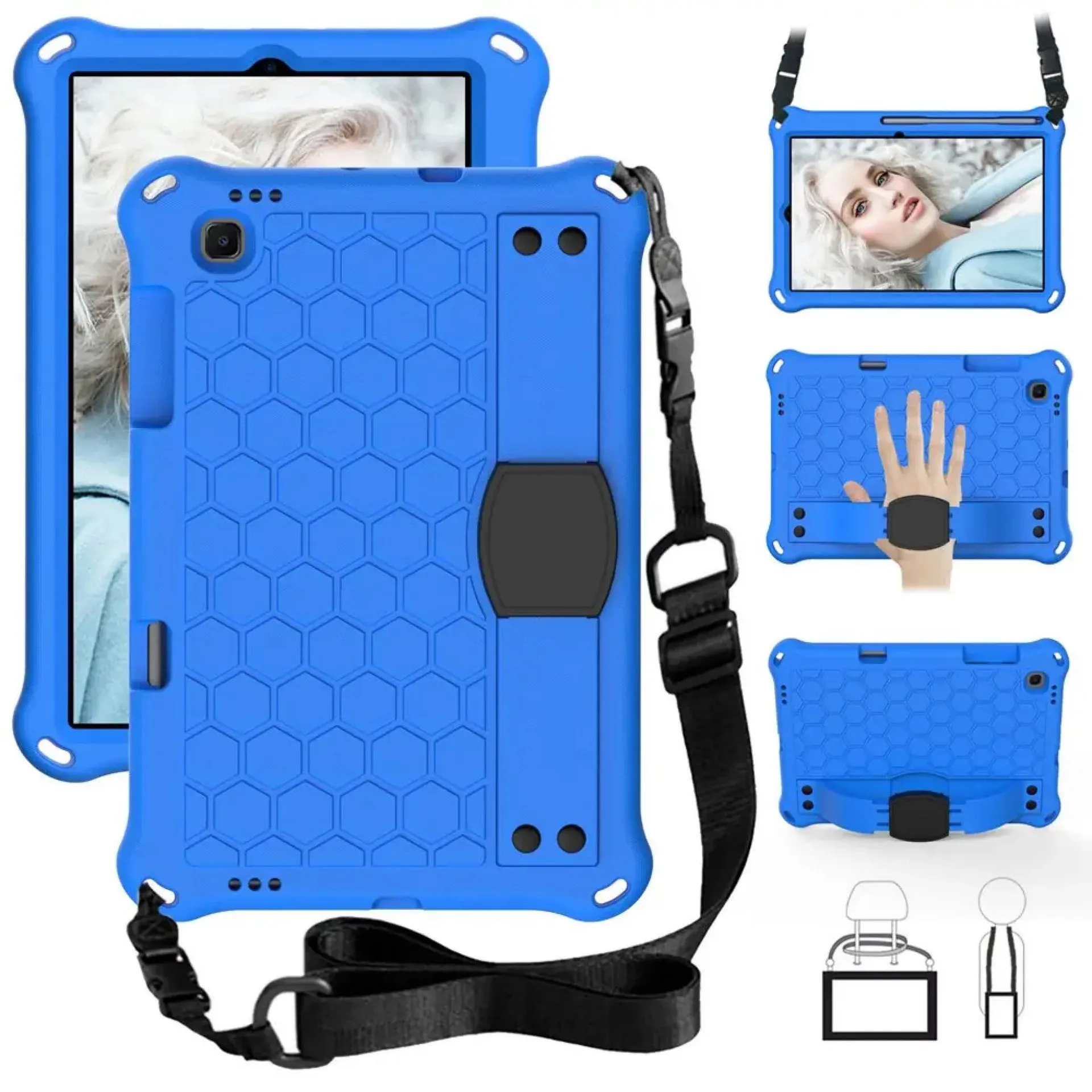 Funda para Samsung Galaxy Tab S6 Lite SM-P610 P615 P613 P619 10.4 pulgadas Funda de EVA a prueba de golpes para niños para S6 Lite 2024 SM-P620 SM-P625