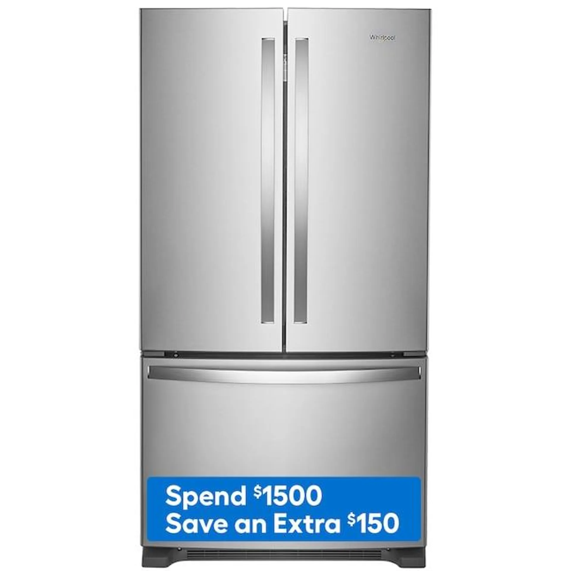 Whirlpool 25.2-cu ft French Door Refrigerator with Ice Maker and Water dispenser (Fingerprint Resistant Stainless Steel) ENERGY STAR