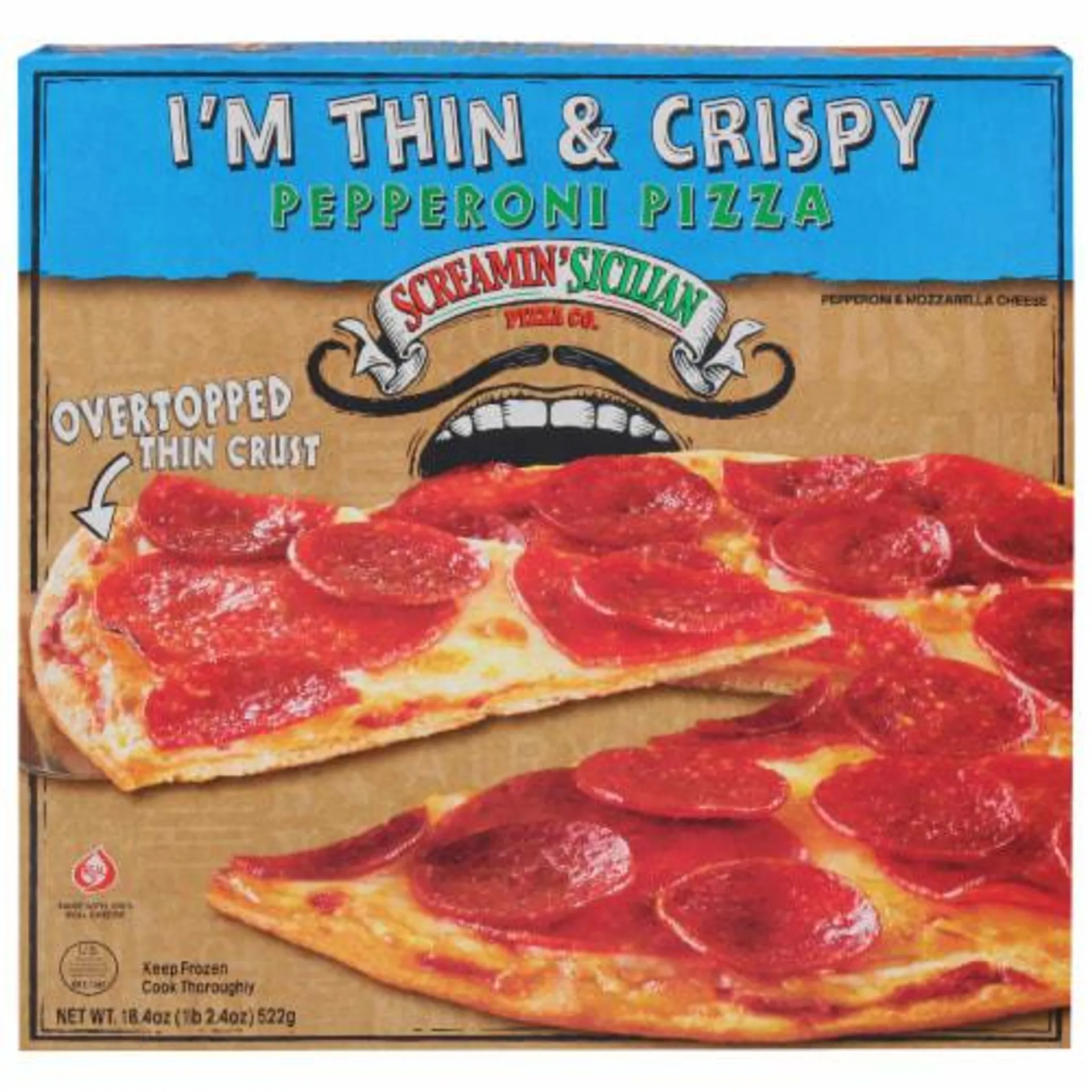 Screamin' Sicilian I'm Thin & Crispy Pepperoni Frozen Pizza