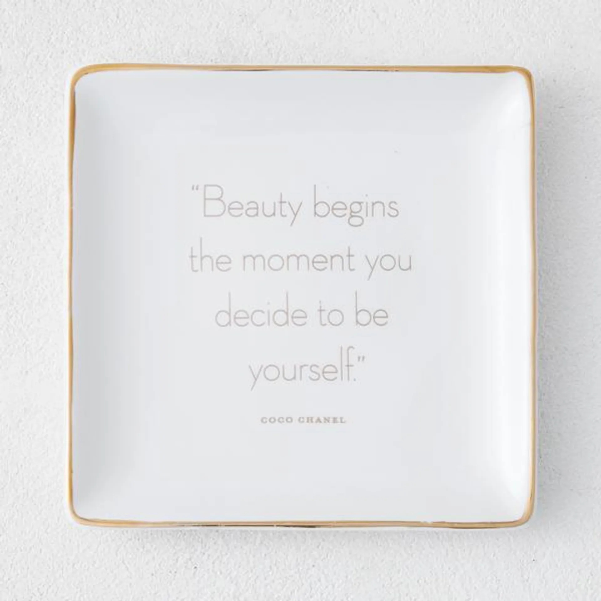 Beauty Begins Trinket Tray