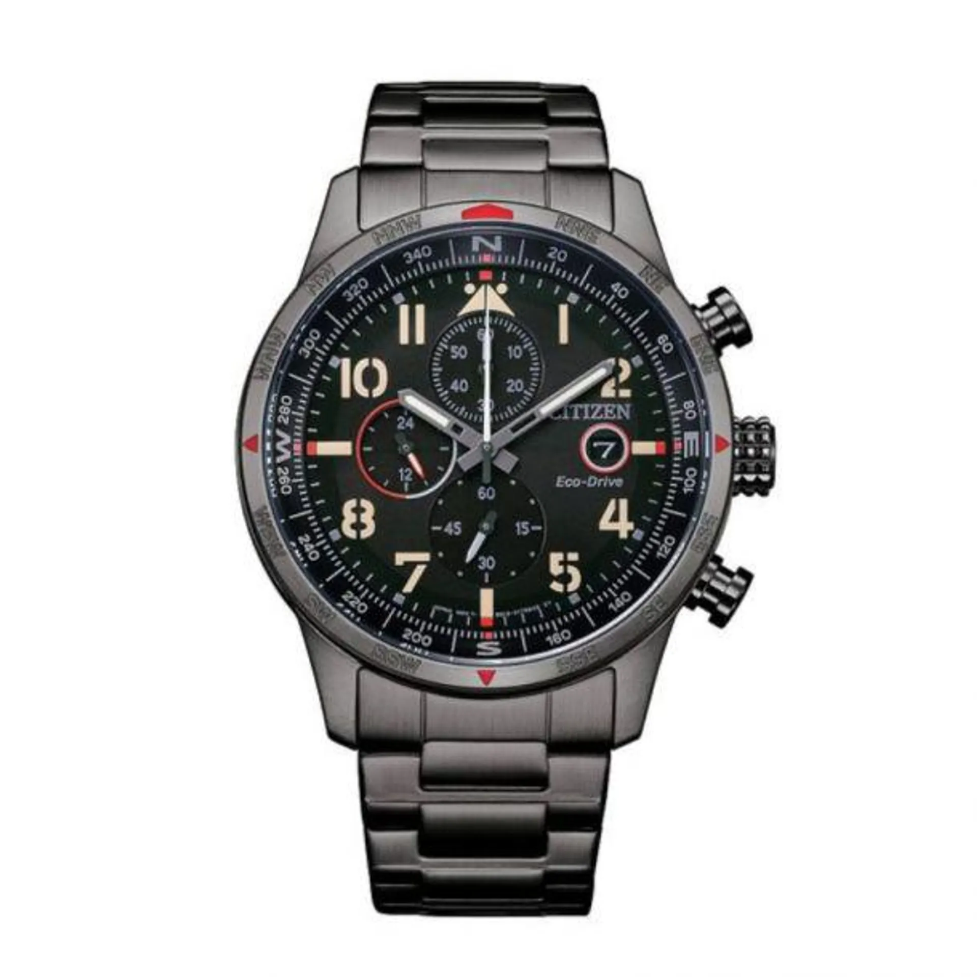 Citizen Eco-Drive Men’s 43mm Gray Bracelet Watch - Black Dial