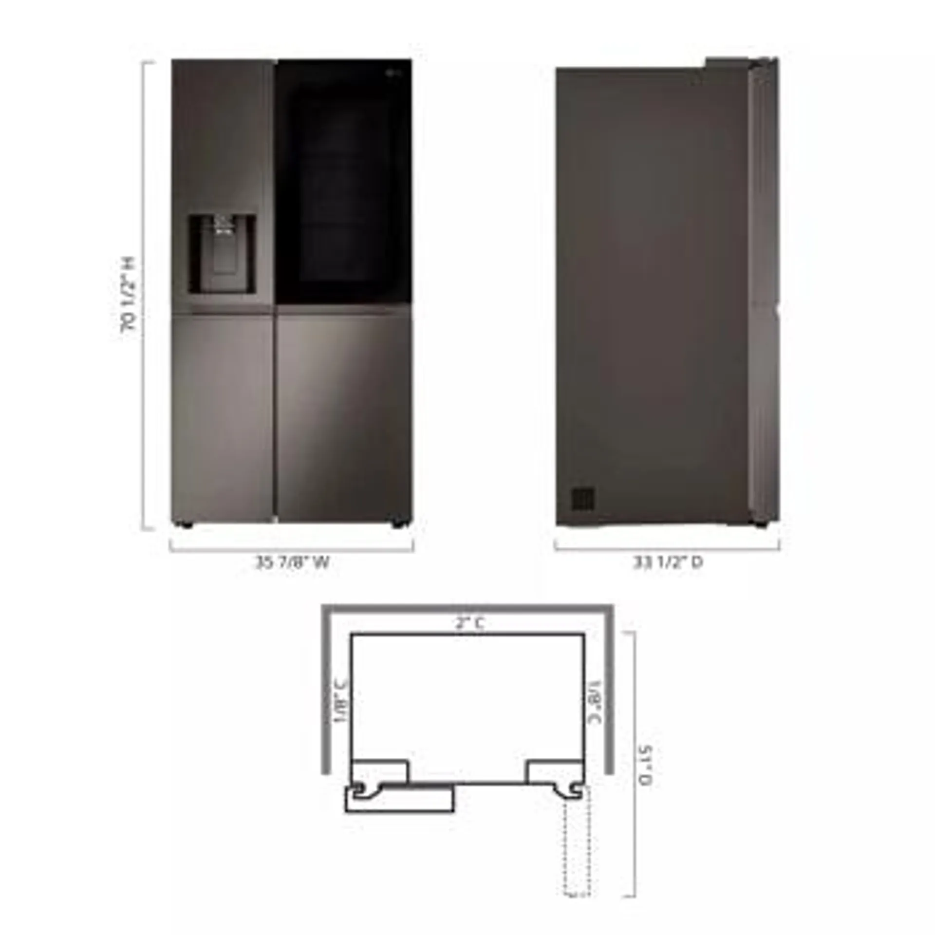 27 cu. ft. Side-By-Side InstaView® Refrigerator