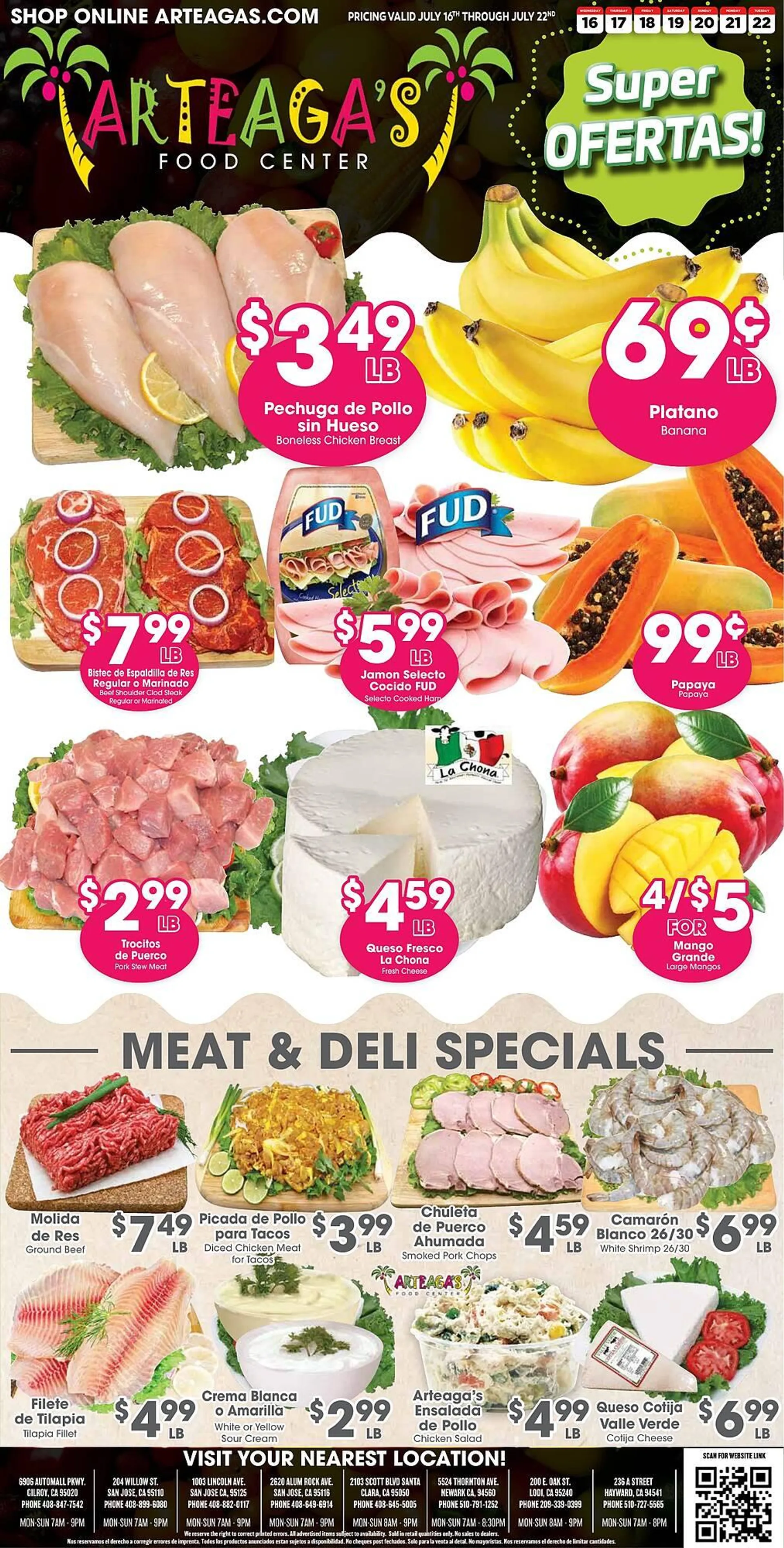 Weekly ad Arteagas Food Center Weekly Ad from July 16 to July 22 2025 - Page 1