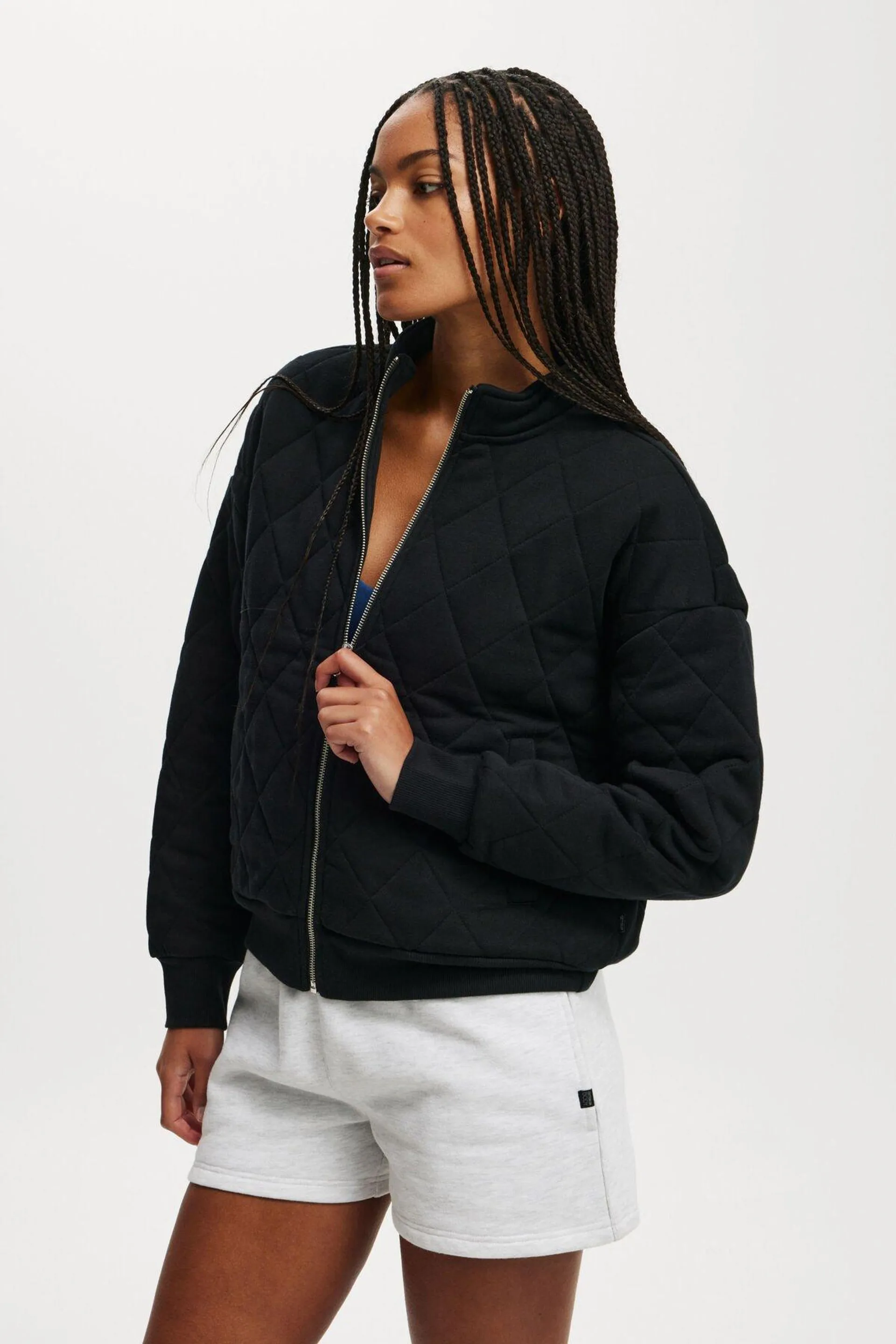 Active Quilted Zip Through