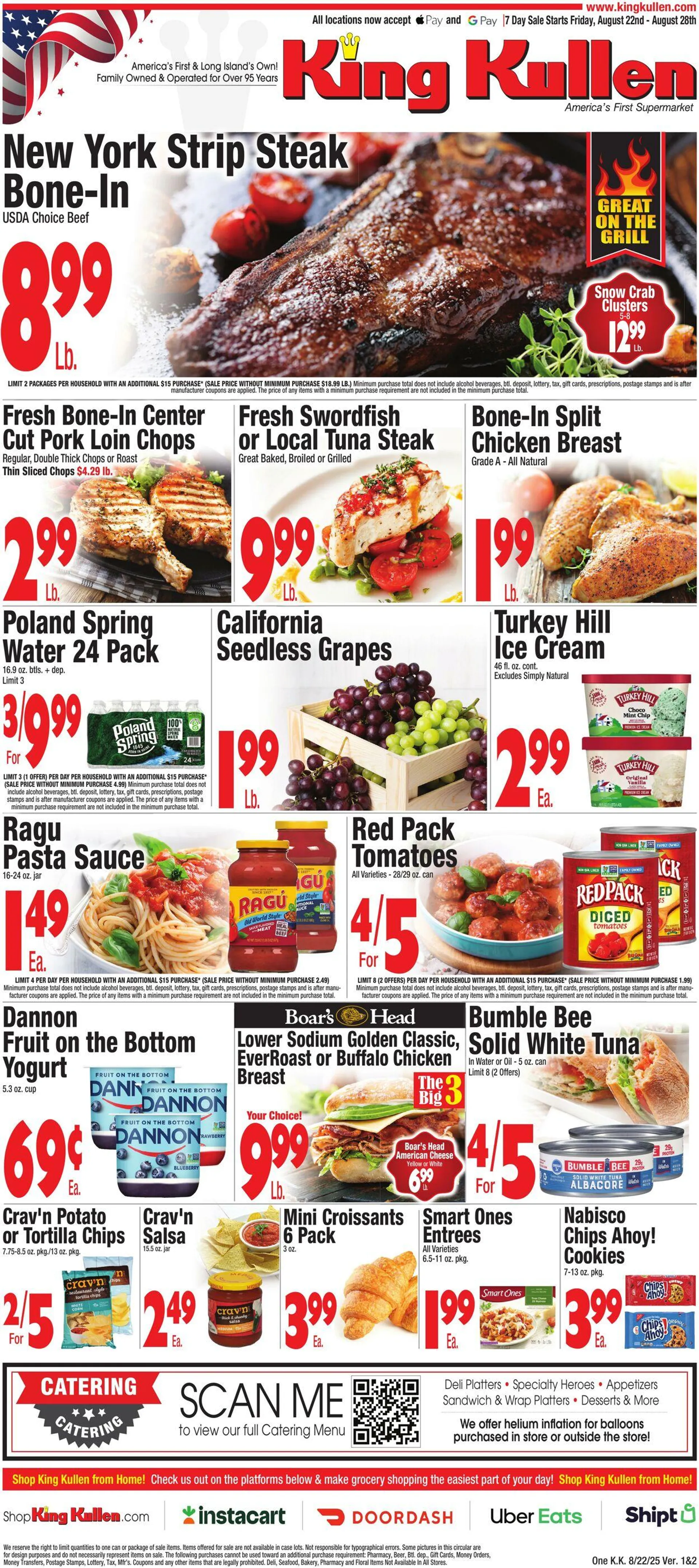 Weekly ad King Kullen Current weekly ad from August 21 to August 28 2025 - Page 1
