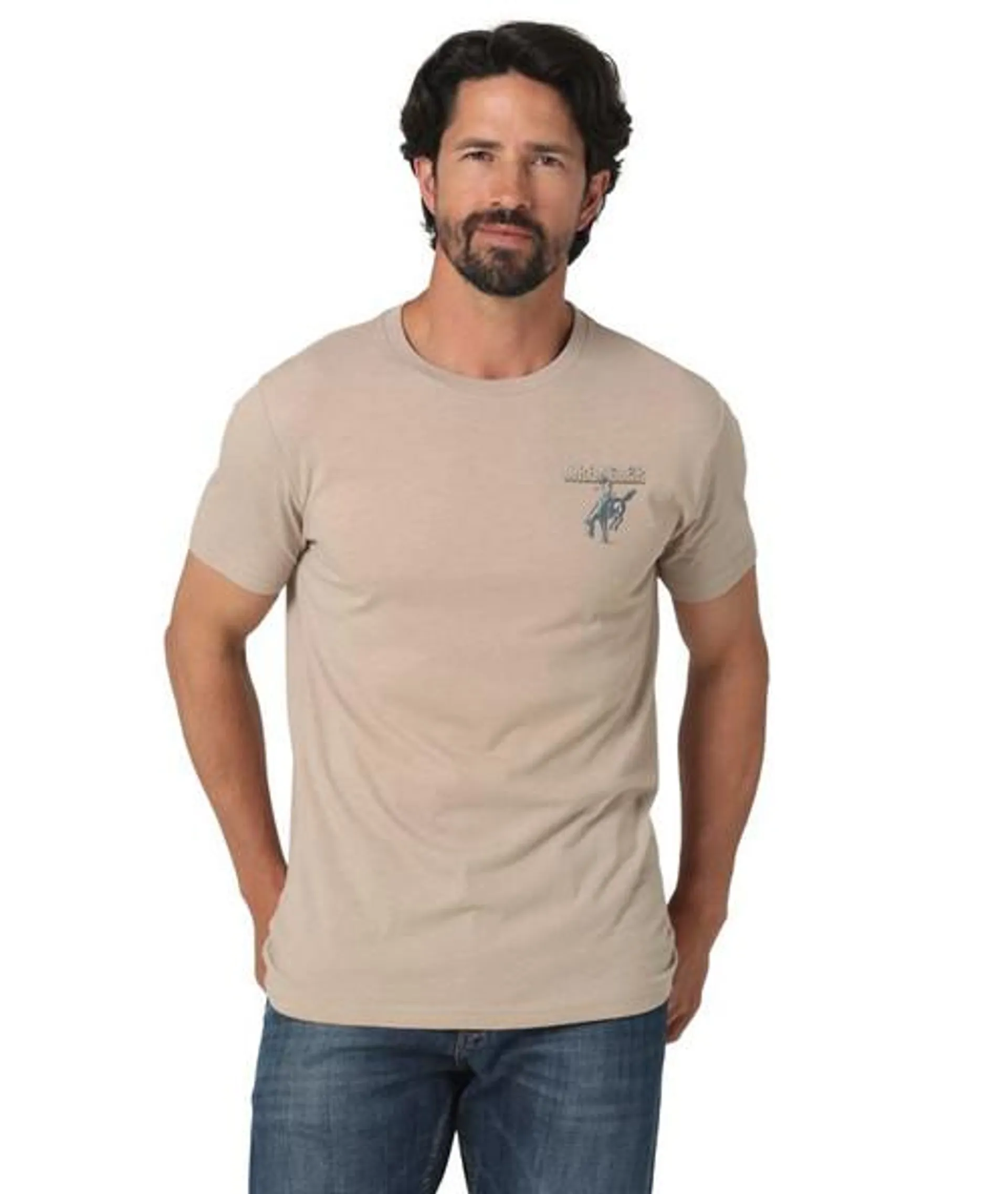 Wrangler Mens Tan Graphic Short Sleeve Tee