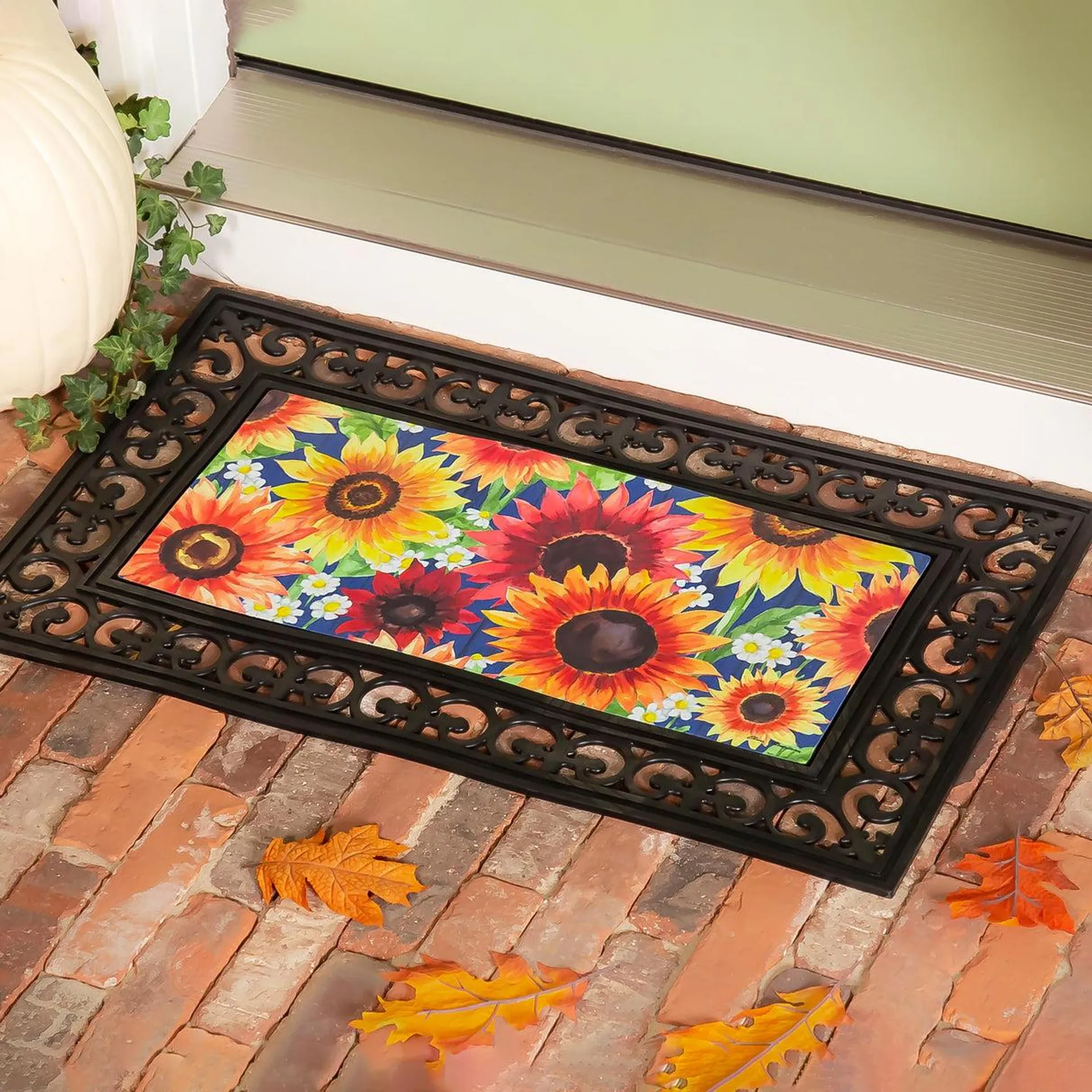 Multicolor Fall Sunflowers Sassafras Switch Mat