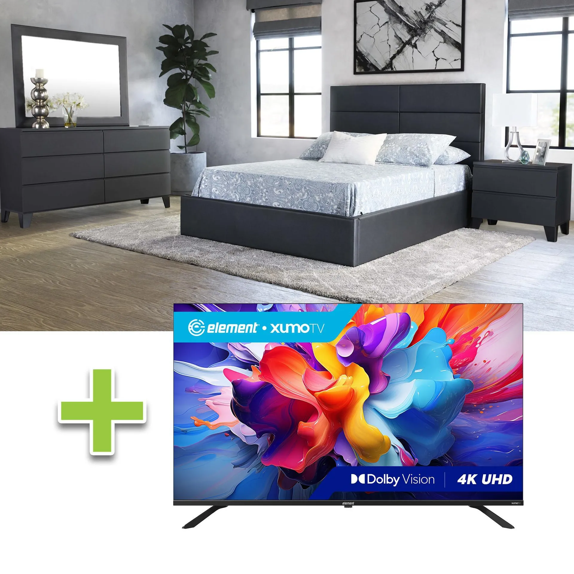 6 - Piece Metrica Queen Bedroom w/50" TV