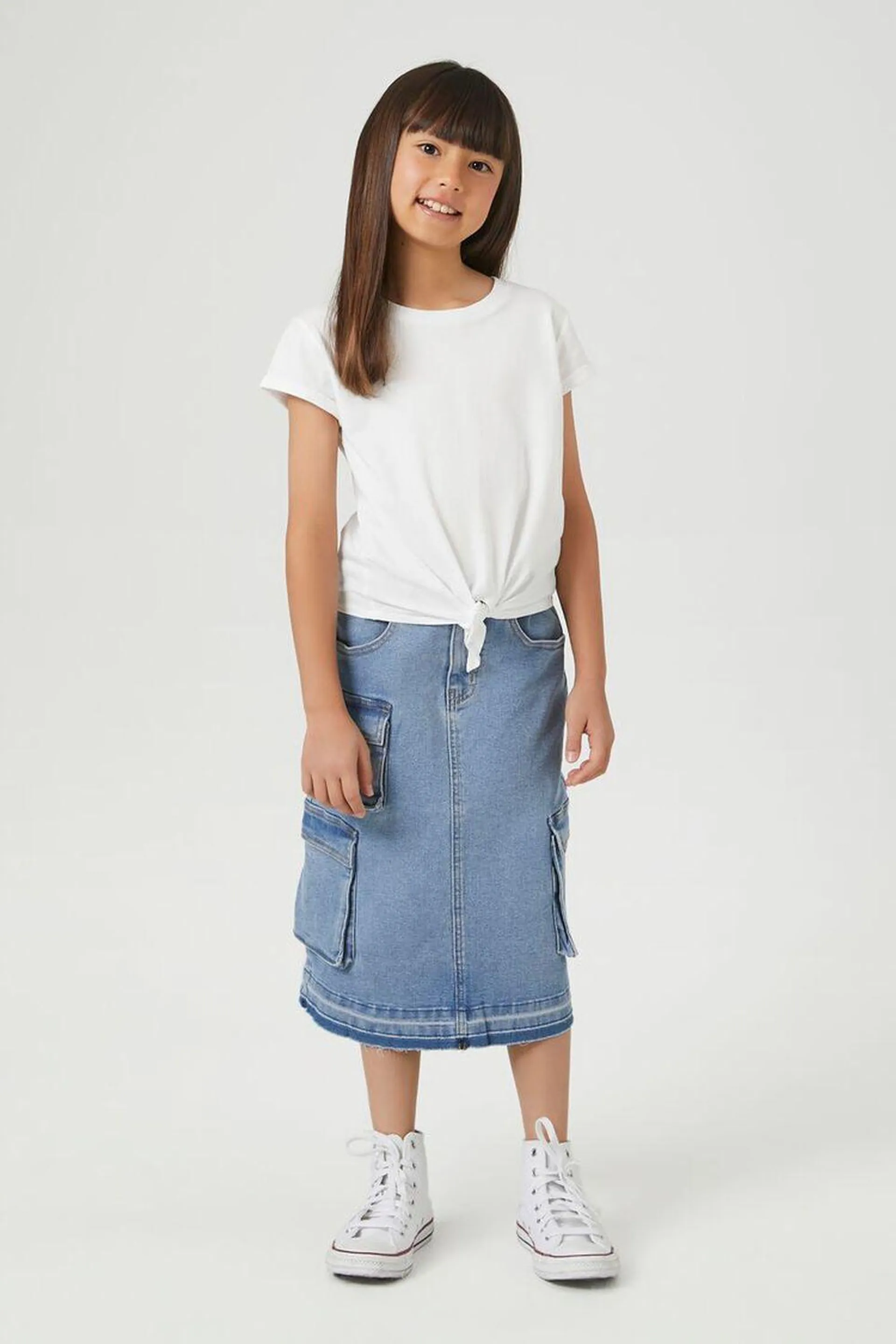 Girls Denim Cargo Skirt (Kids)